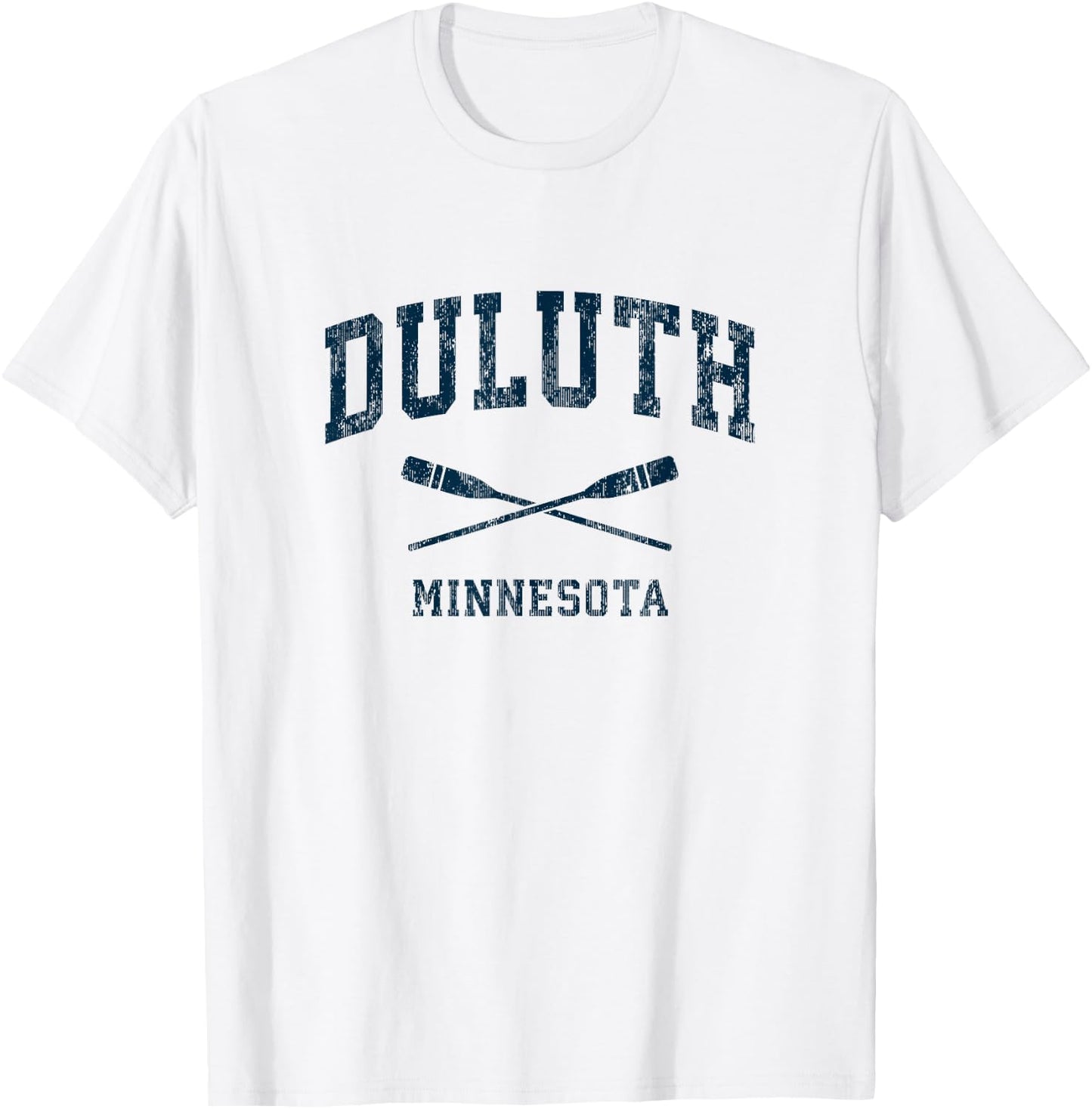 Duluth Minnesota Vintage Nautical Paddles Sports Oars T-Shirt - T-Shirt | White