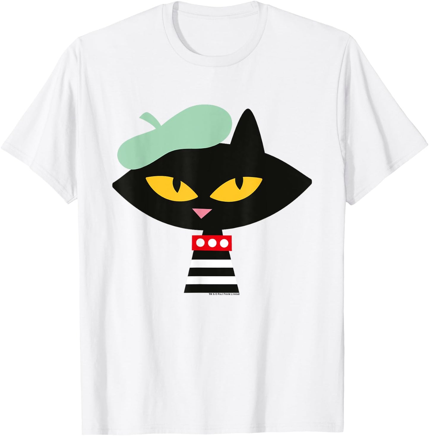 Paul Frank Mika Cat Beret Men Women Girls Kids T-Shirt - T-Shirt | White