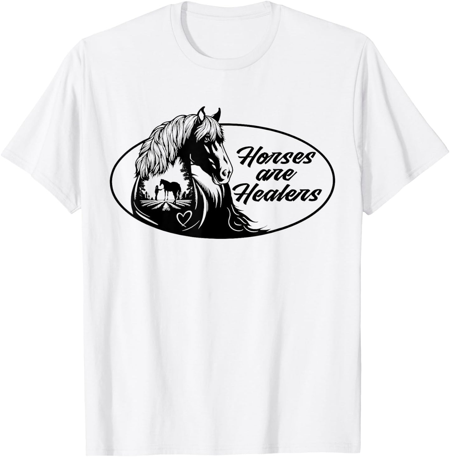 Horses Are Healers T-Shirt - T-Shirt | White