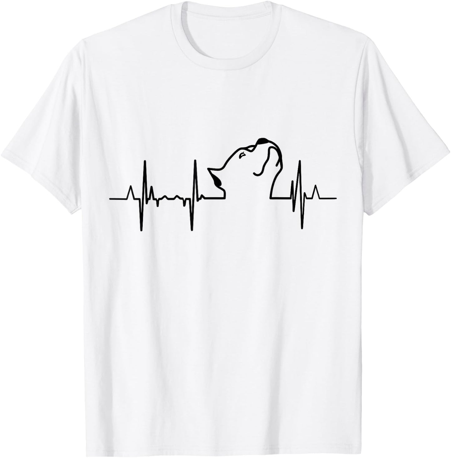 My Heart Beats For Pitbull ECG T-Shirt - T-Shirt | White