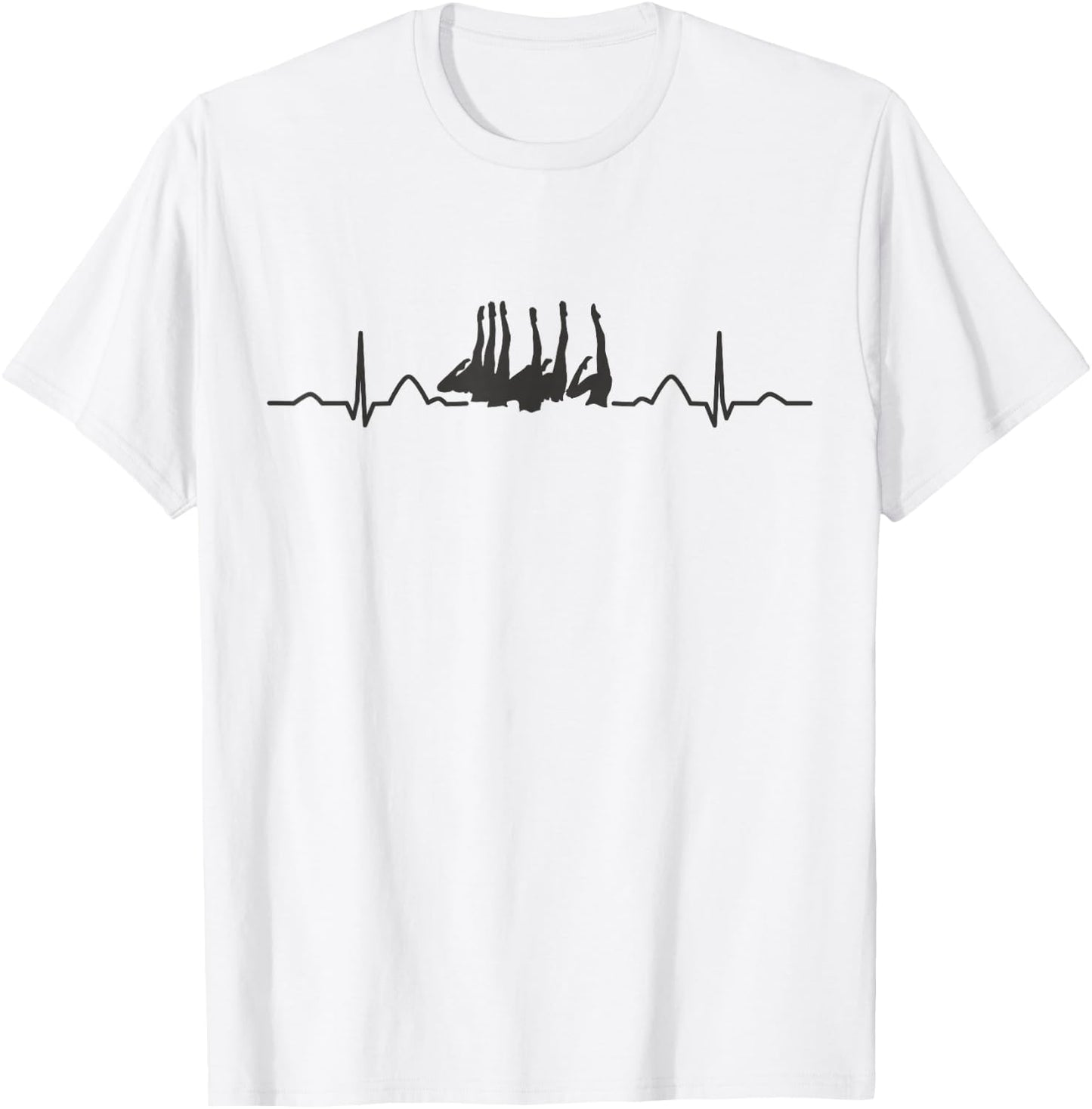Heartbeat EKG Team Artistic Swim T-Shirt - T-Shirt | White