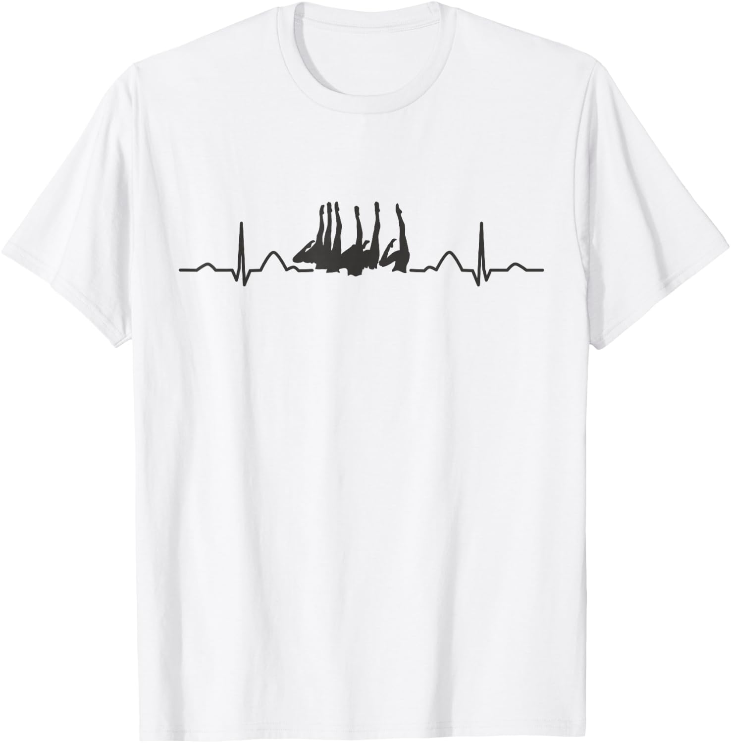 Heartbeat EKG Team Artistic Swim T-Shirt - T-Shirt | White