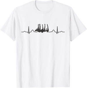 Heartbeat EKG Team Artistic Swim T-Shirt - T-Shirt | White