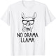 No Drama Llama T-Shirt - T-Shirt | White