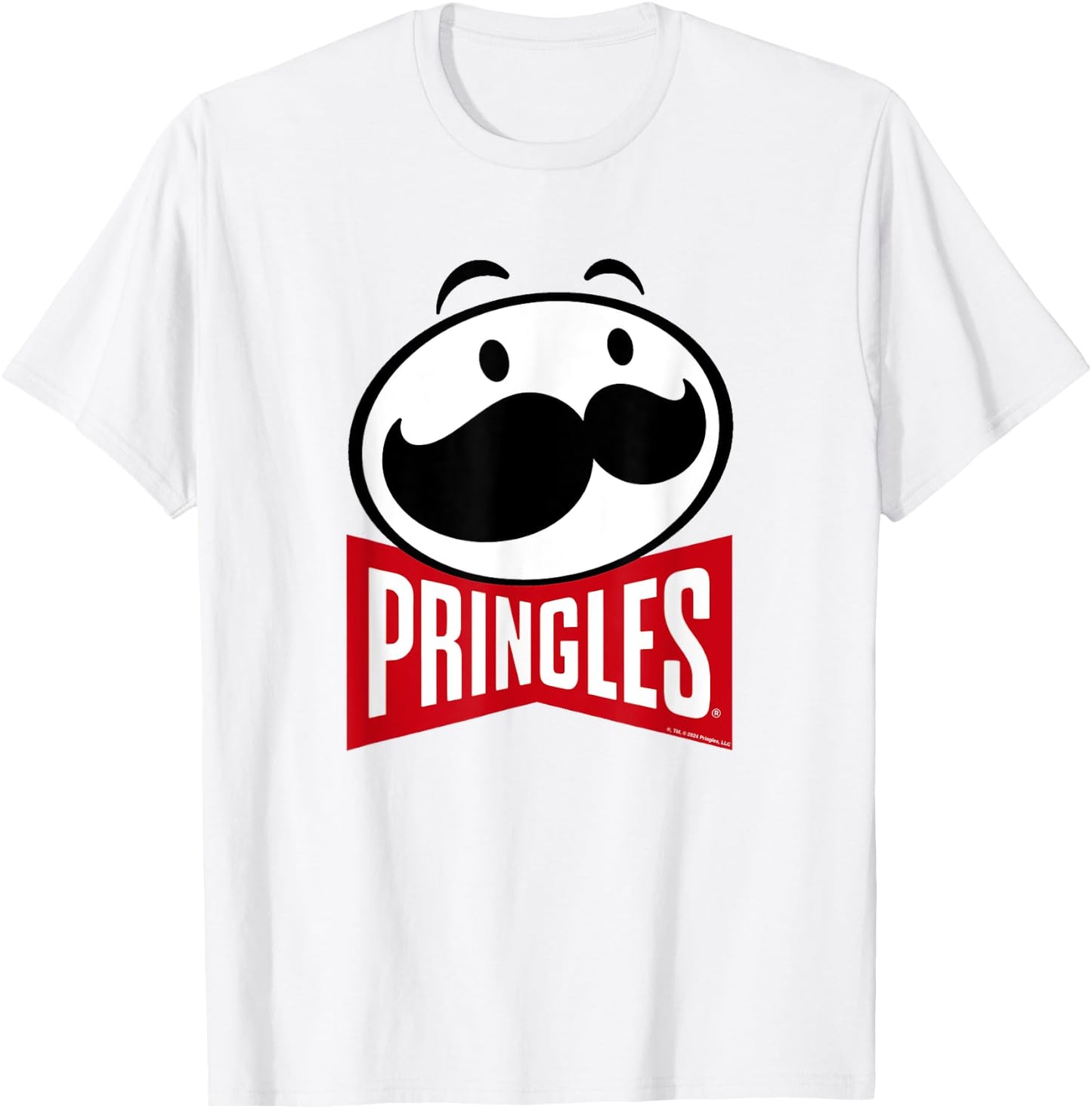 Pringles Modern Classic Logo , Red, S T-Shirt - T-Shirt | White