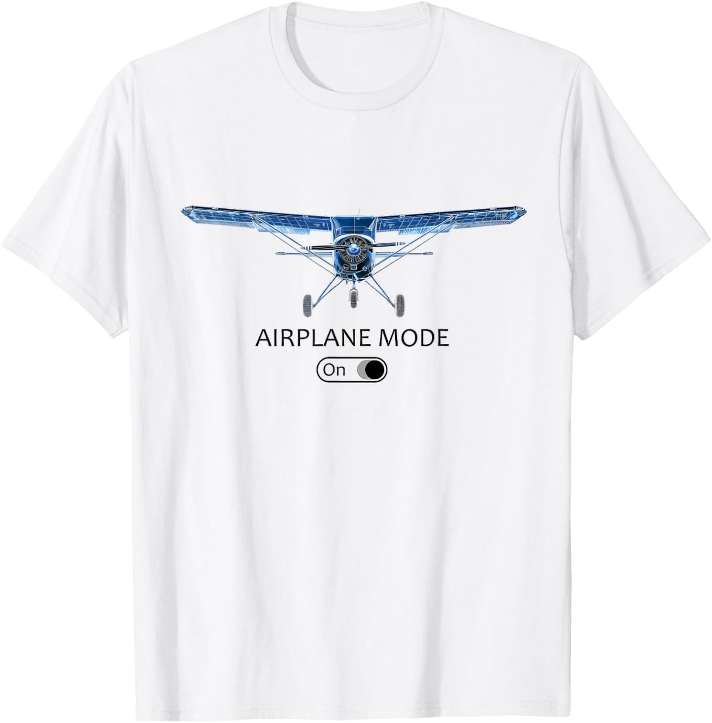 Pilot C172 Flying Airplane Mode On T-Shirt - T-Shirt | White