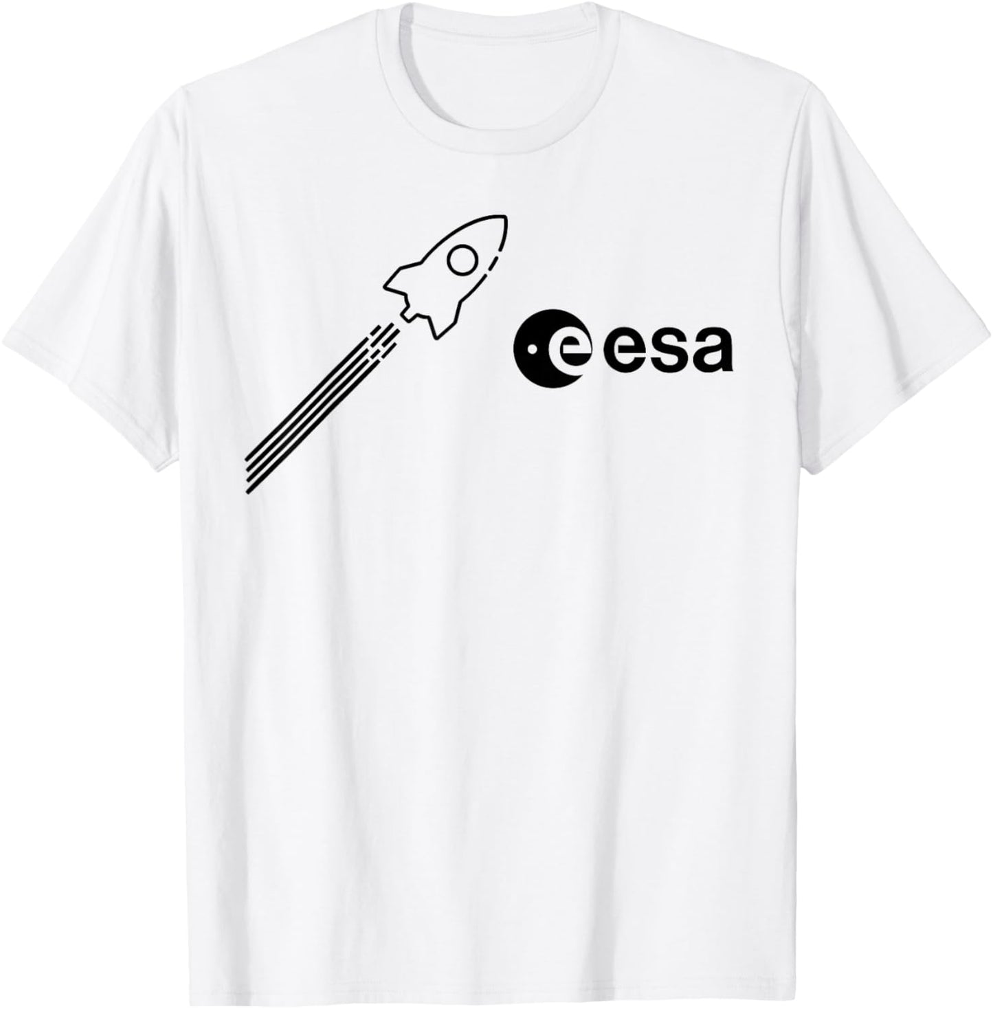 ESA European Space Agency Rocket Start Logo , gray T-Shirt - T-Shirt | White