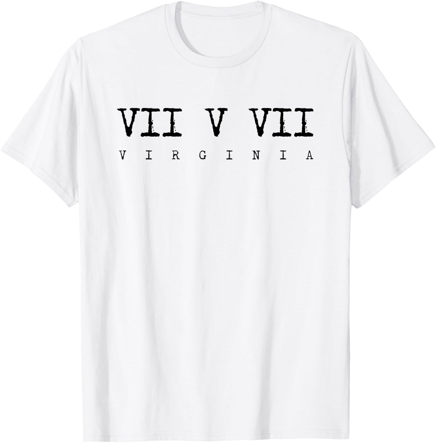 Roman Numeral Area Code Shirt 757 Virginia Gift T-Shirt - T-Shirt | White
