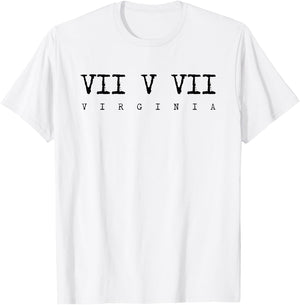Roman Numeral Area Code Shirt 757 Virginia Gift T-Shirt - T-Shirt | White