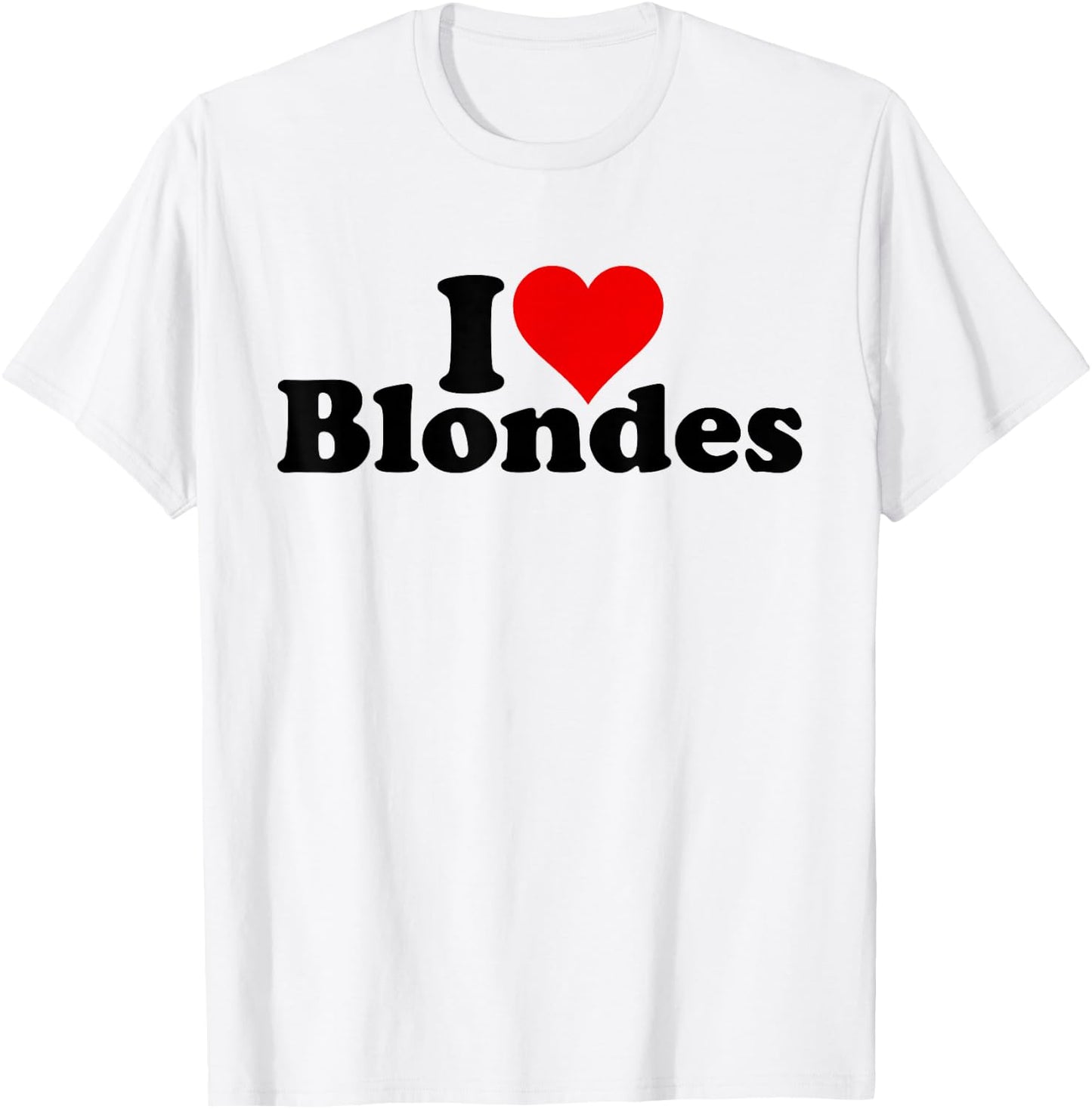 with German Text "Ich Liebe Herzblondes Haar" [German Language] T-Shirt - T-Shirt | White