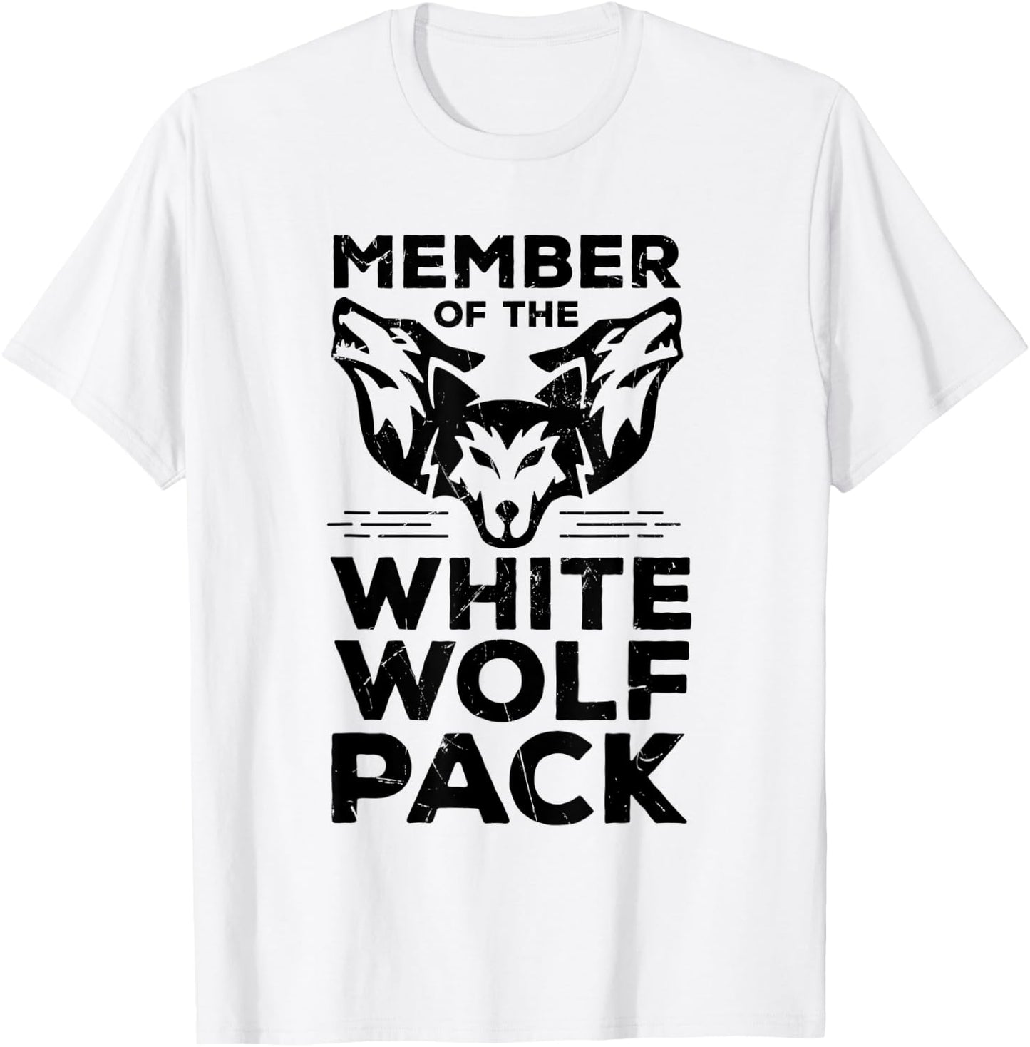 Cool Member Of The White Wolf Pack Wolf Lovers T-Shirt - T-Shirt | White