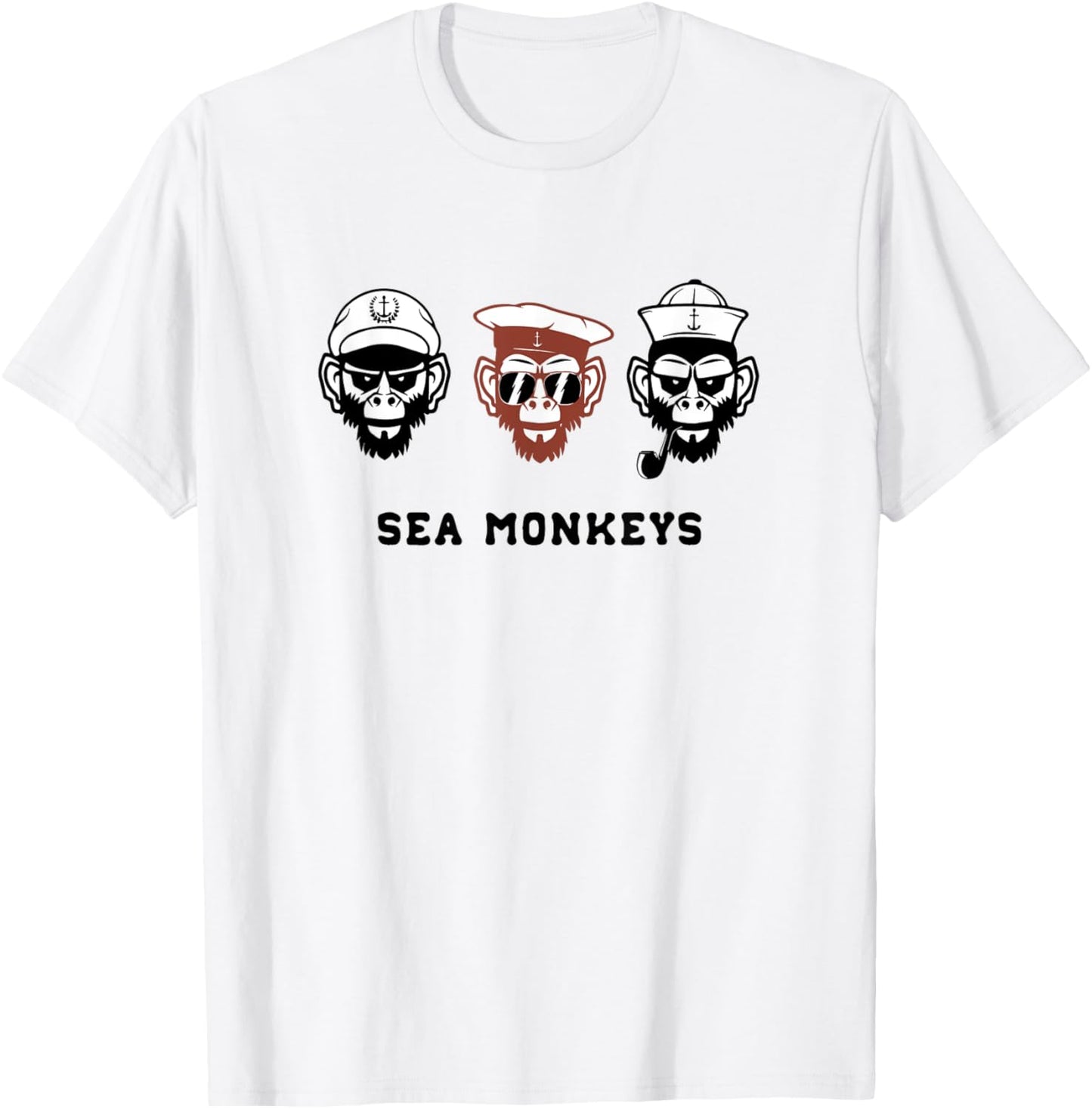 Sea Monkeys Ship Captain Funny Shirt T-Shirt - T-Shirt | White
