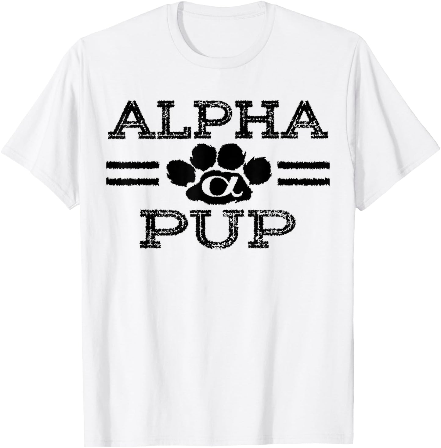 Alpha Pup Play Human Gay Puppy Pack Paw Graphic T-Shirt - T-Shirt | White