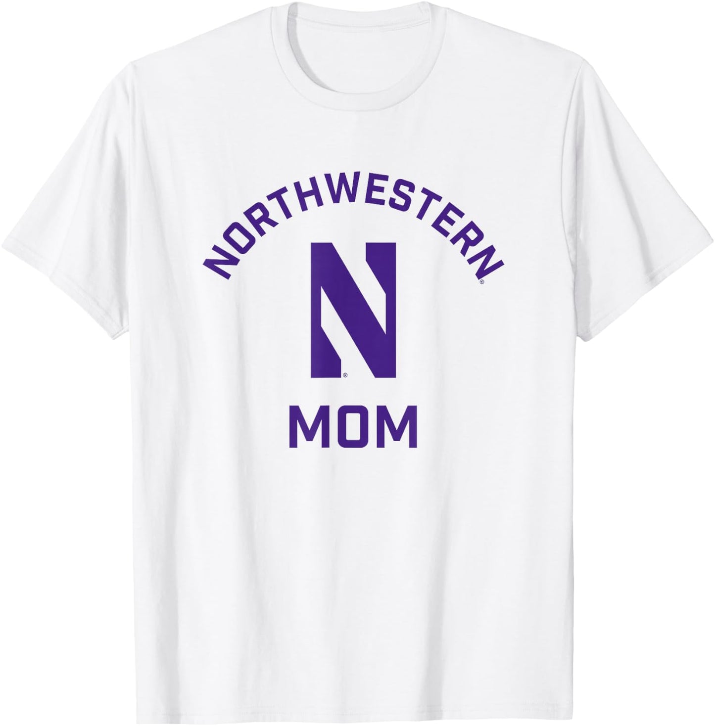Northwestern University Wildcats Arched Mom T-Shirt - T-Shirt | White