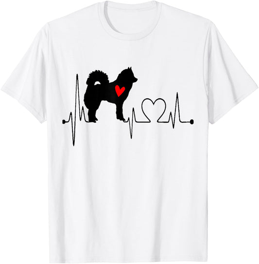 Eurasier Dog Heartbeat EKG Funny My Dogs Are My Cardio , white, S T-Shirt - T-Shirt | White