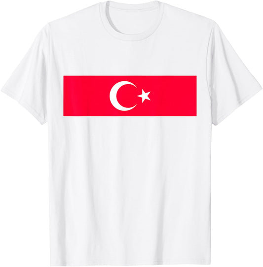 Turkish Flag , white, S T-Shirt - T-Shirt | White
