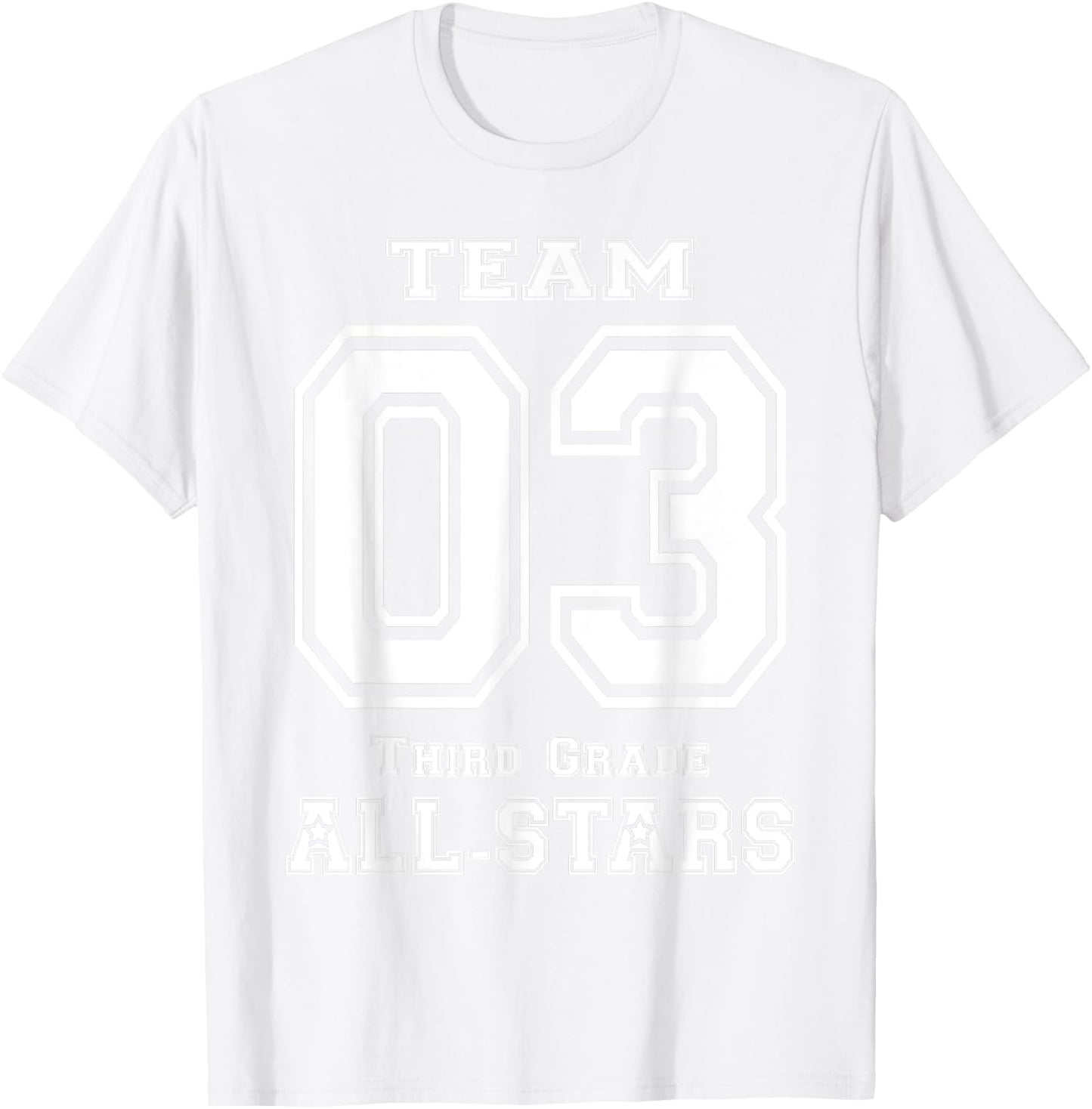 Team 3rd Grade All-stars Sport Jersey T-Shirt - T-Shirt | White