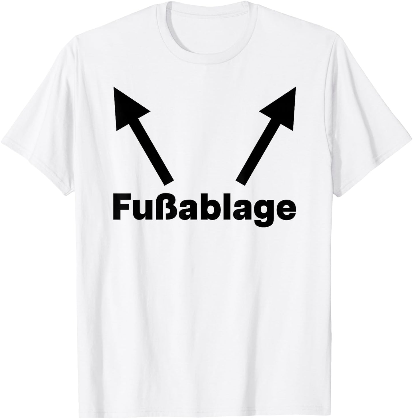 with German Text "Ironie Füßrege" [German Language], White T-Shirt - T-Shirt | White