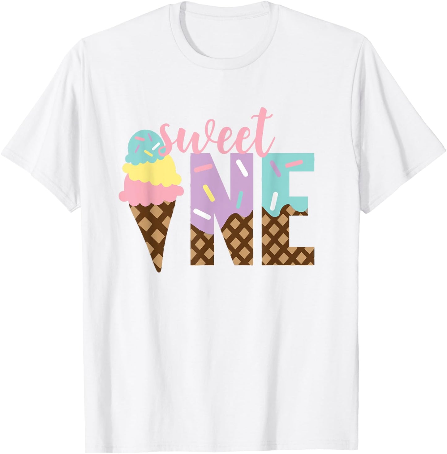 The Sweet One Ice Cream 1st First Birthday Family Mother T-Shirt - T-Shirt | White