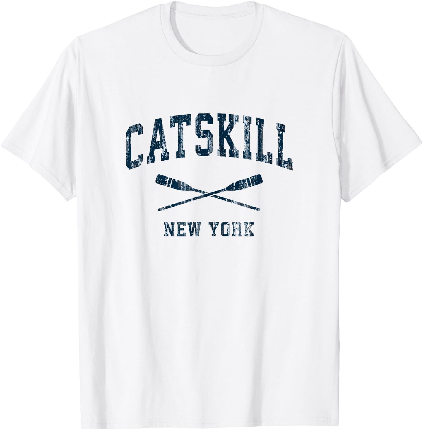 Catskill New York Vintage Nautical Paddles Sports Oars T-Shirt - T-Shirt | White