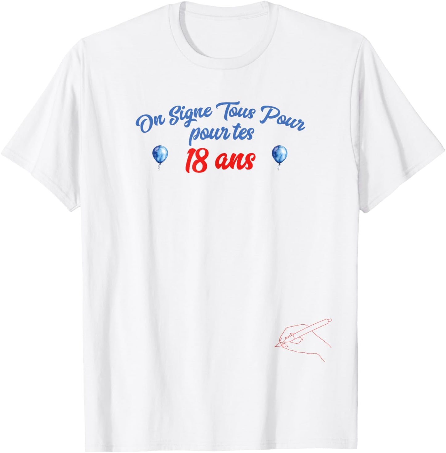 We Sign All for Your 18 Years Guestbook Birthday Gift , white T-Shirt - T-Shirt | White