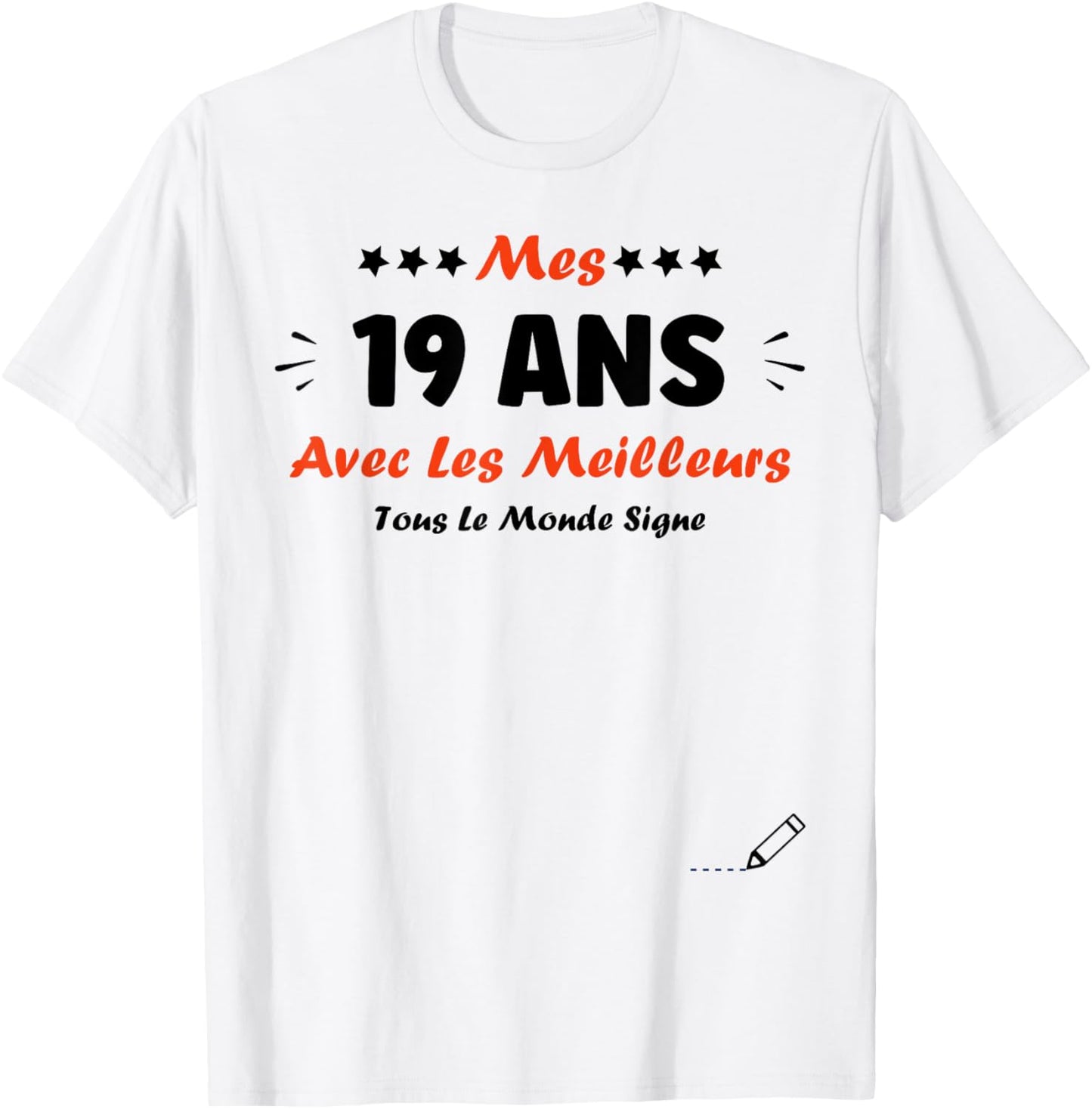 Signature 19 Years Birthday Humour 19 Years to Sign , white, S T-Shirt - T-Shirt | White