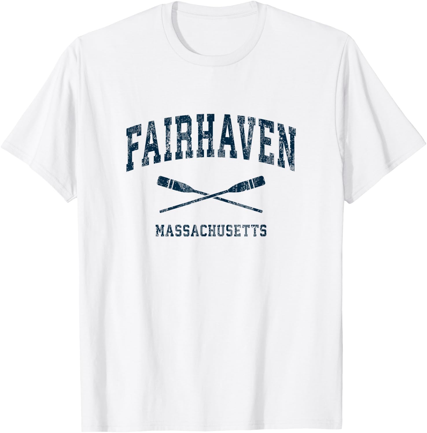 Fairhaven Massachusetts Vintage Nautical Paddles Sports Oars T-Shirt - T-Shirt | White