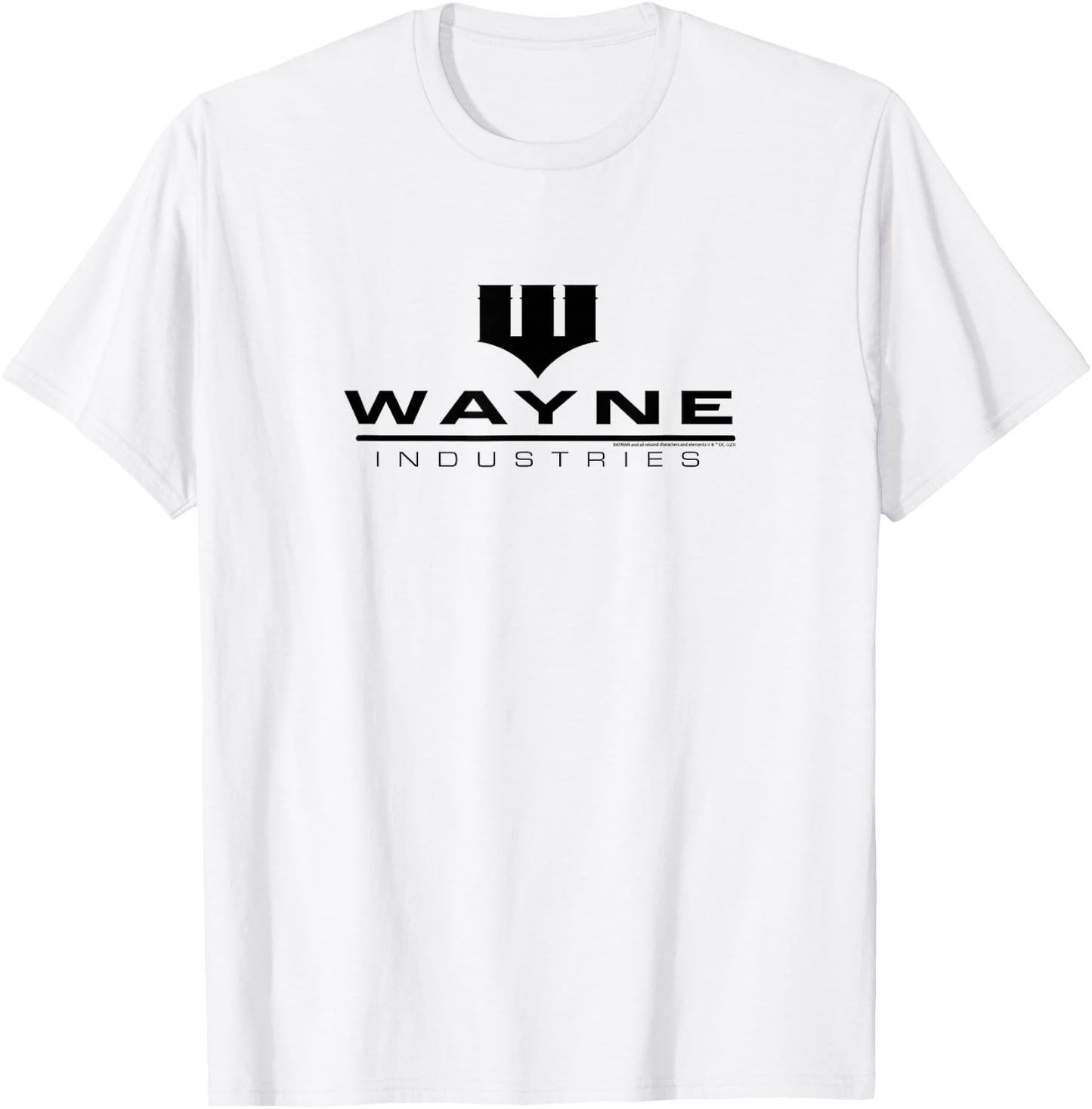 Batman Wayne Industries Logo , grey, S T-Shirt - T-Shirt | White