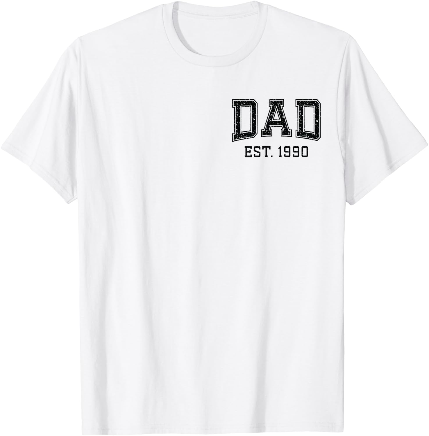 Dad Est 1990 Custom Dad Personalized Husband Father Grandpa T-Shirt - T-Shirt | White