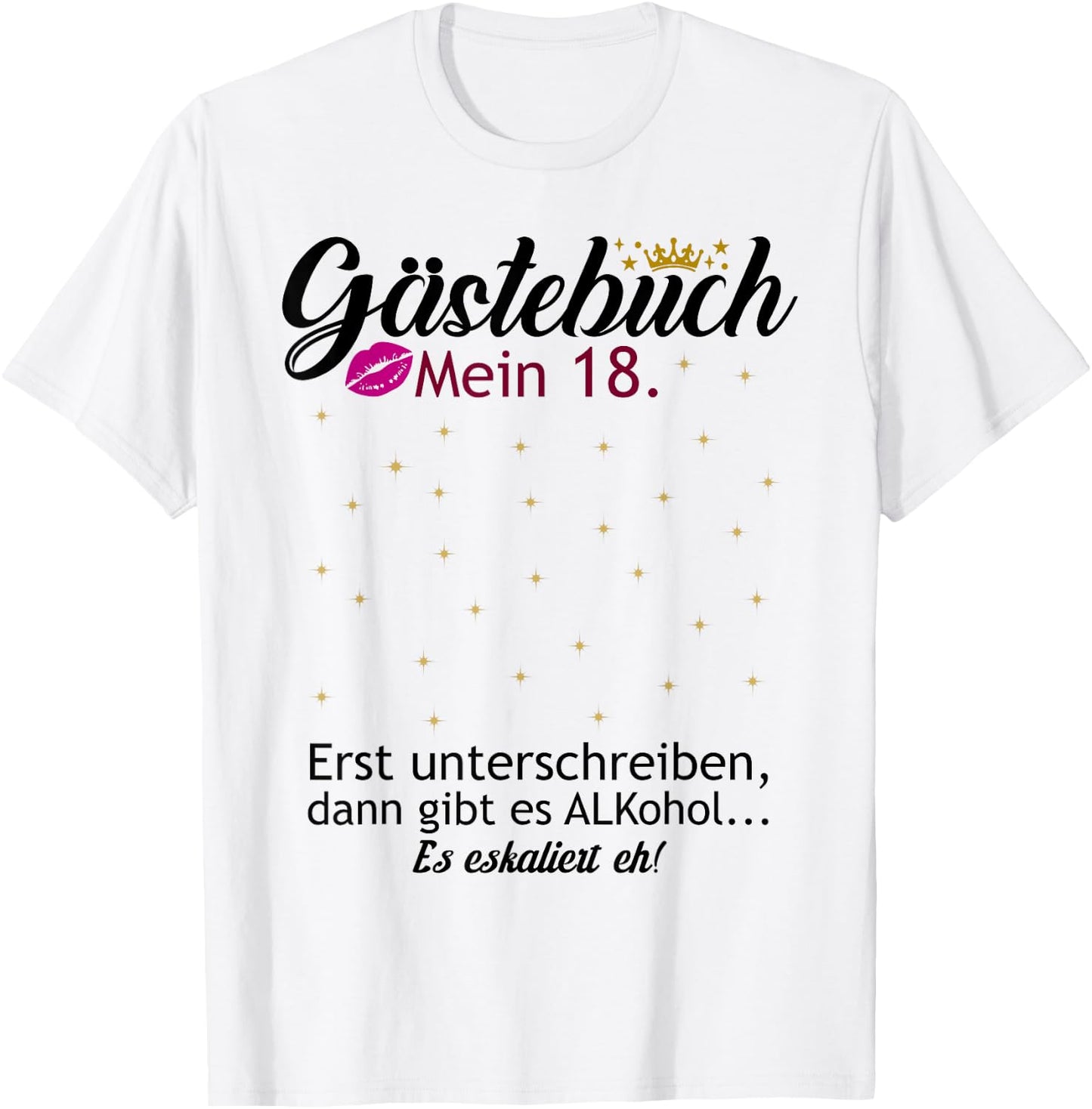 18th Birthday Guest Book Boy Girl Funny Design , White, s T-Shirt - T-Shirt | White