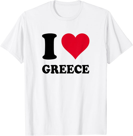 I Love Greece , white, S T-Shirt - T-Shirt | White