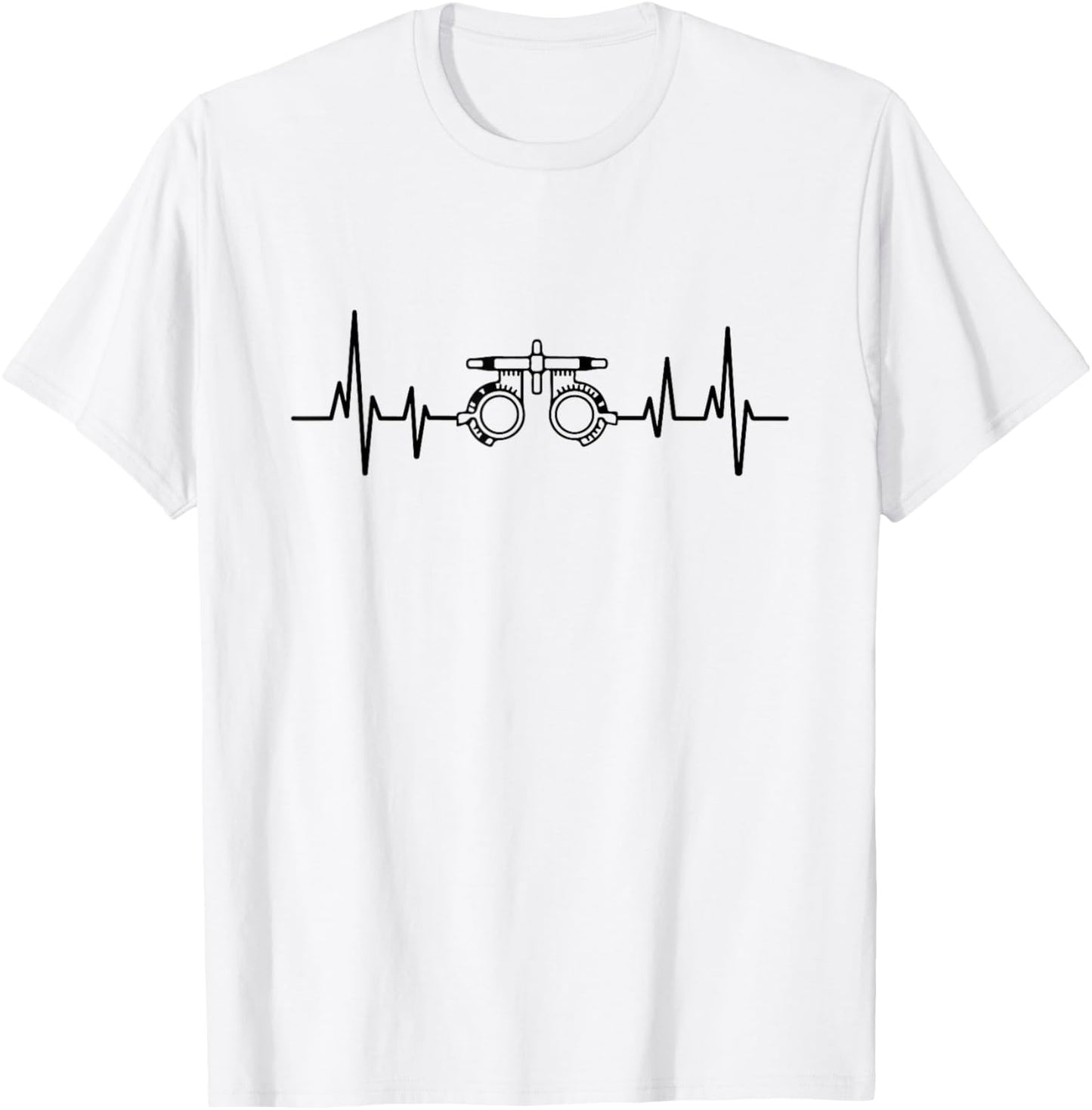 Herzschlag Optiker Augenoptiker Augenarzt T-Shirt - T-Shirt | White