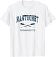 Nantucket Massachusetts Vintage Nautical Paddles Sports Oars T-Shirt - T-Shirt | White