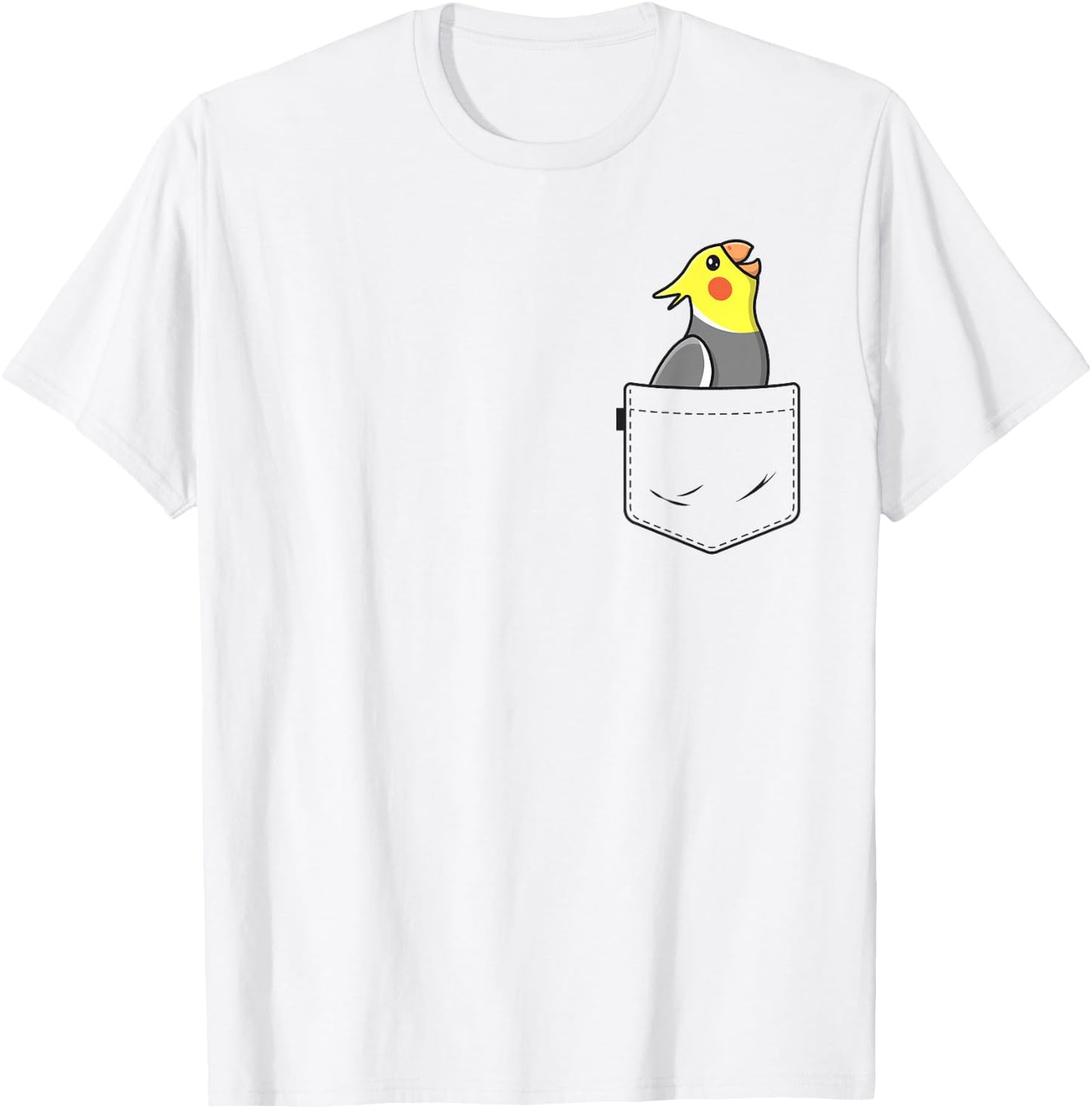 Pocket Cockatiel Women Girls Funny Bird Mom Birb Lovers T-Shirt - T-Shirt | White