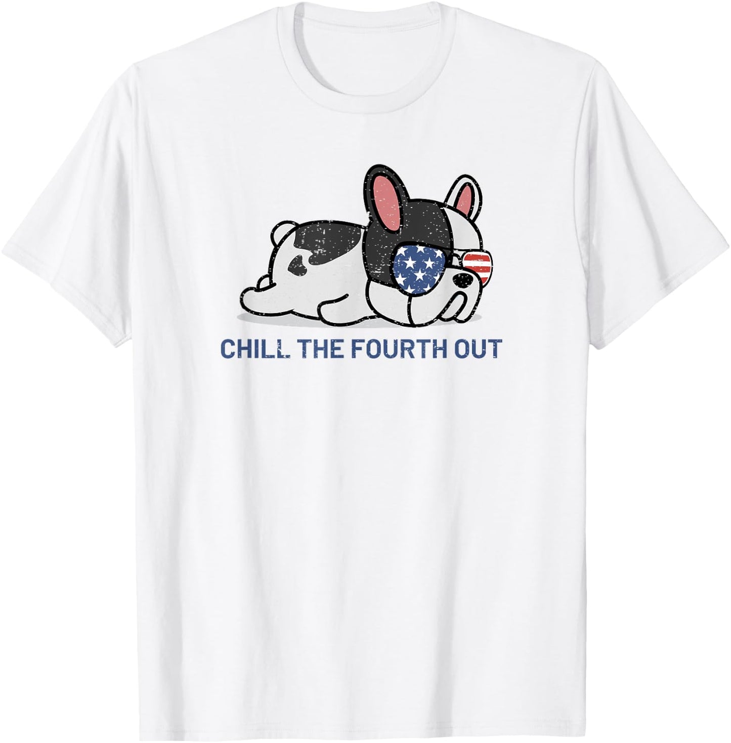 Funny 4th Of July French Bulldog Gift Frenchie Lover T-Shirt - T-Shirt | White