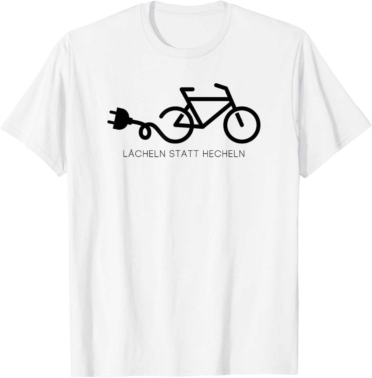 Lächeln statt hecheln Motiv für Radfahrer, E-Biker, EMTB T-Shirt - T-Shirt | White