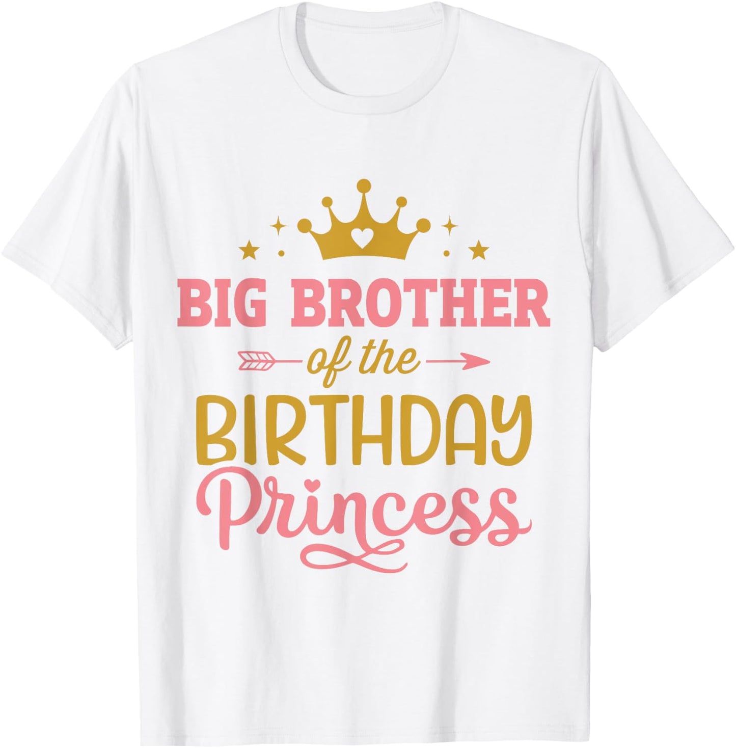 Big brother of birthday princess girl matching family party T-Shirt - T-Shirt | White