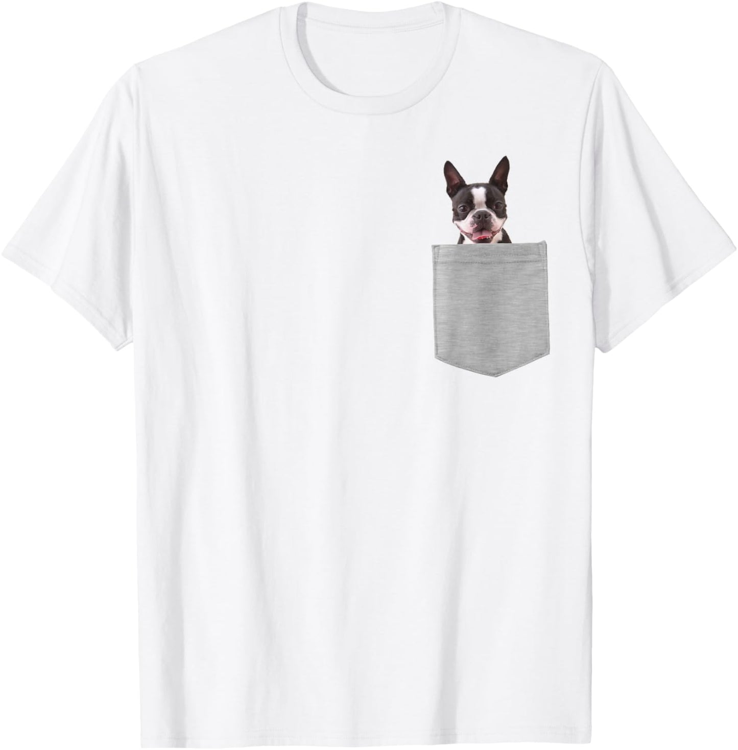Dog in Your Pocket Boston Terrier Women Girls Kids T-Shirt - T-Shirt | White
