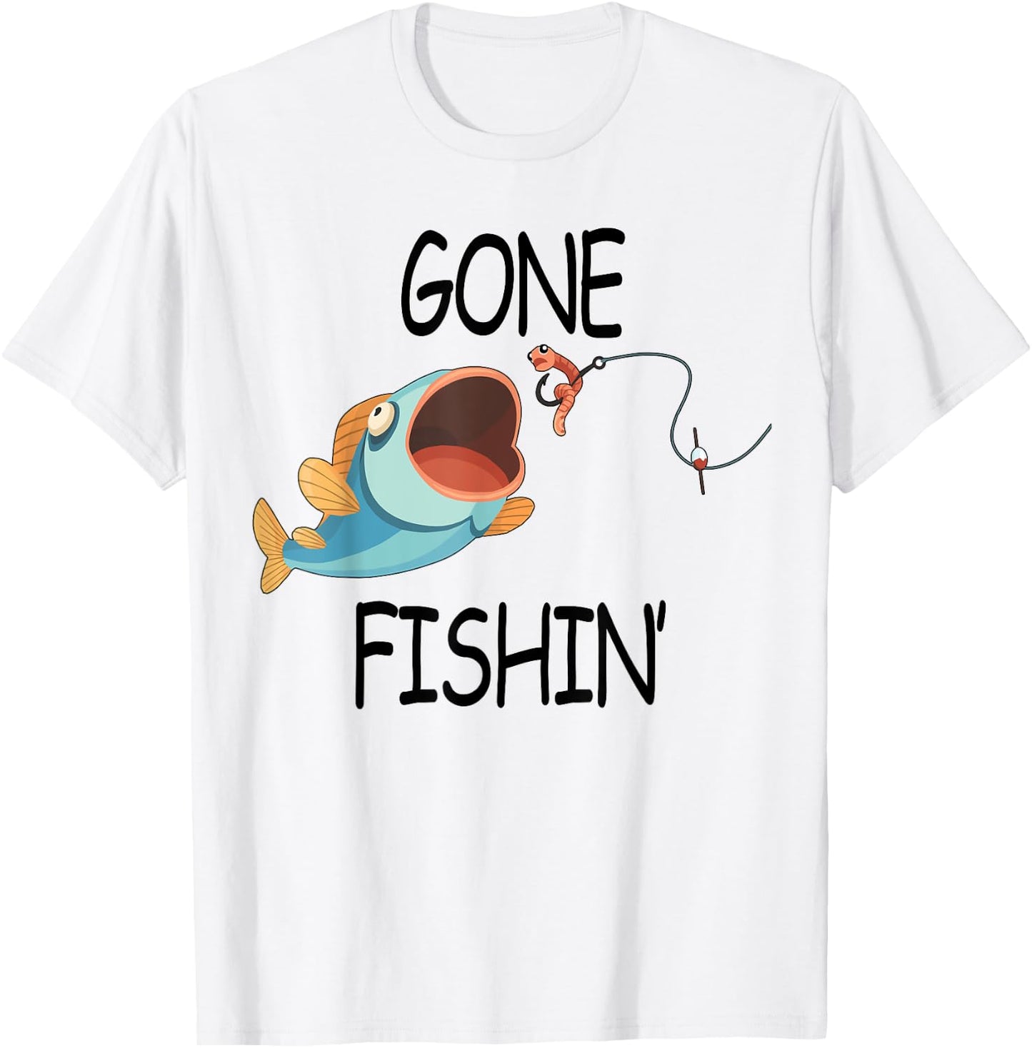 Gone Fishing-Shirt Kids Toddler Boys Girls Son Funny Fishing T-Shirt - T-Shirt | White
