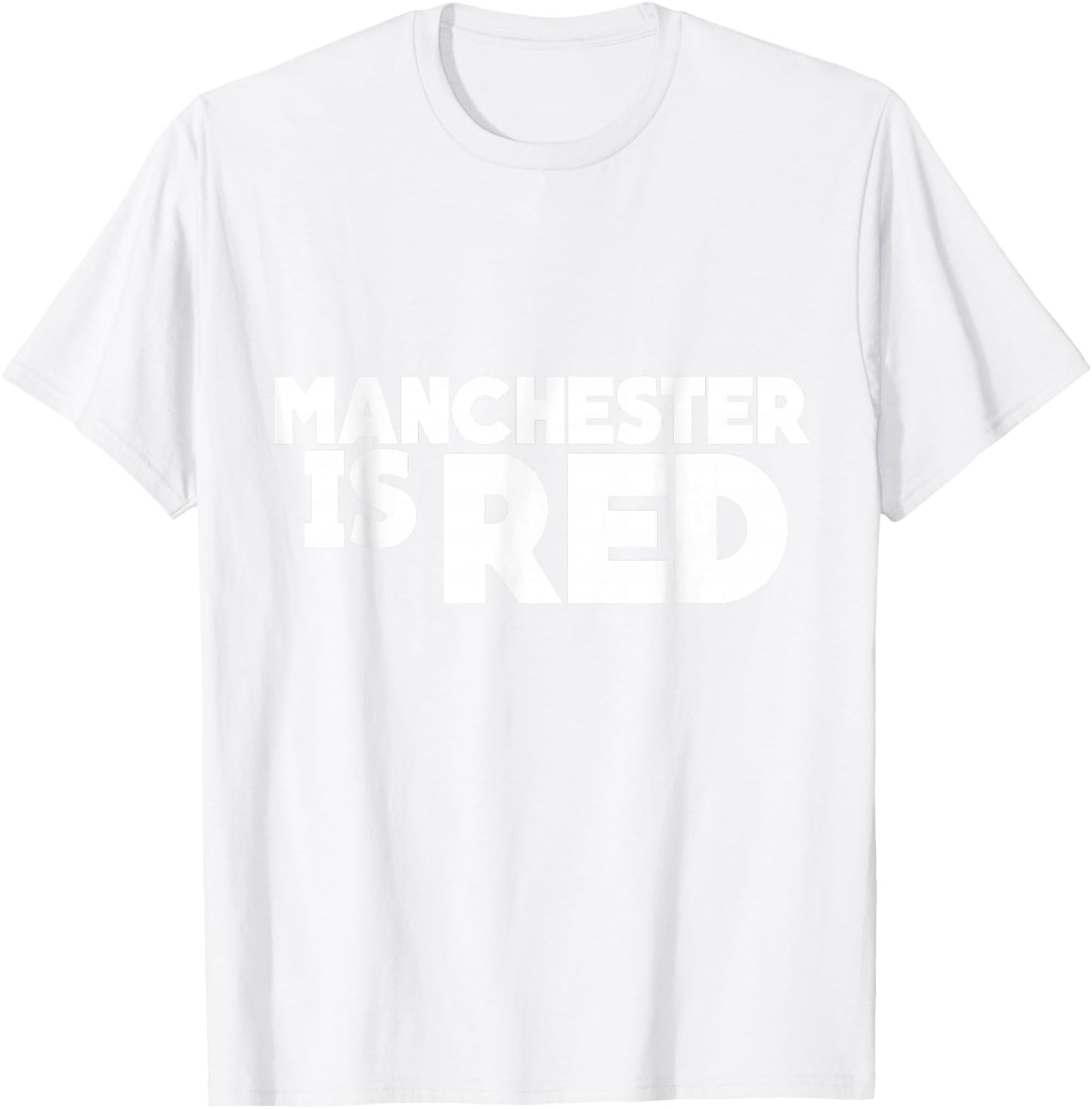 Manchester Is Red , United Supporter Essentials T-Shirt - T-Shirt | White