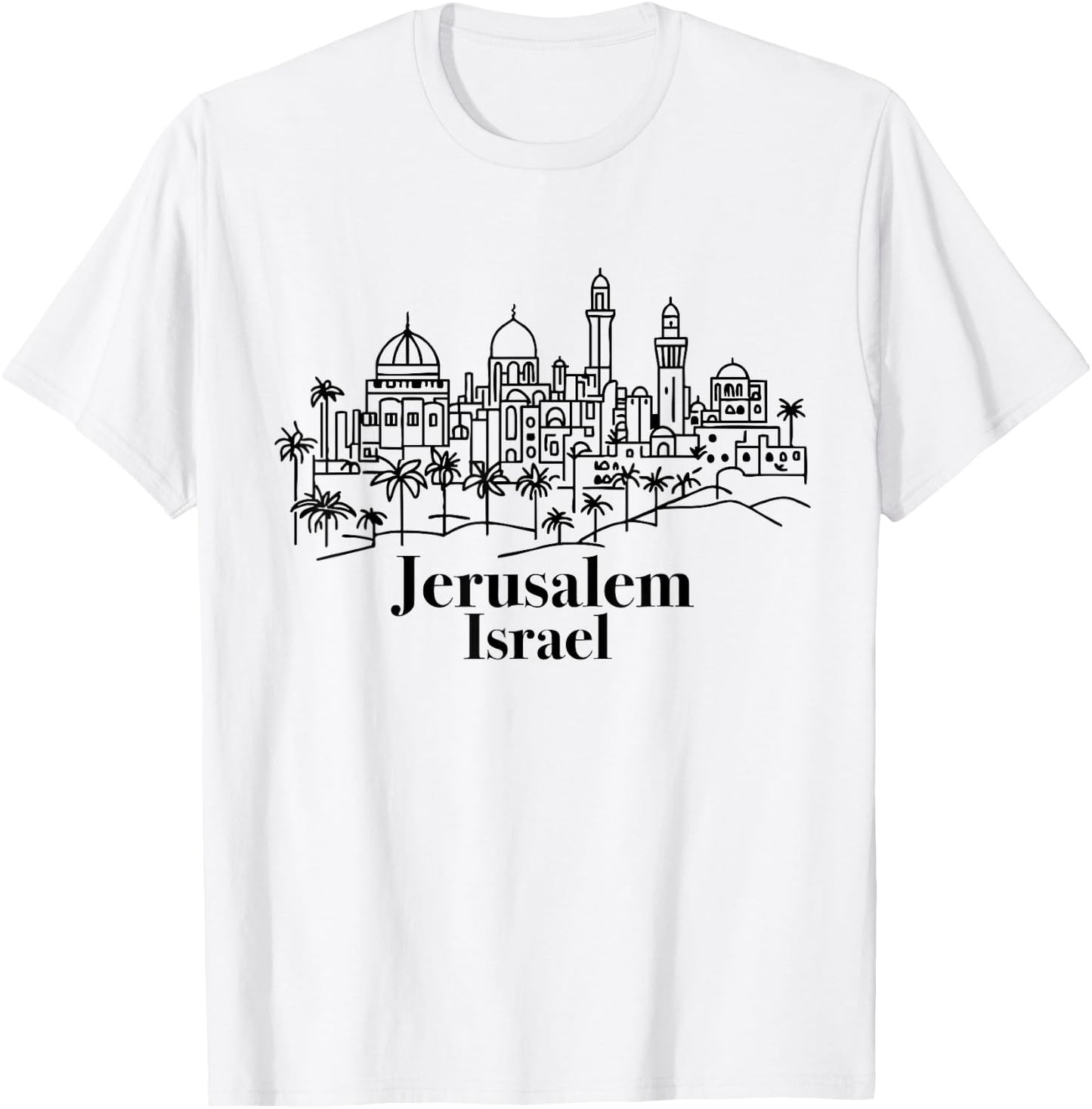 Jérusalem Israël Skyline Souvenir Israélien Juif Femme Homme T-Shirt - T-Shirt | White