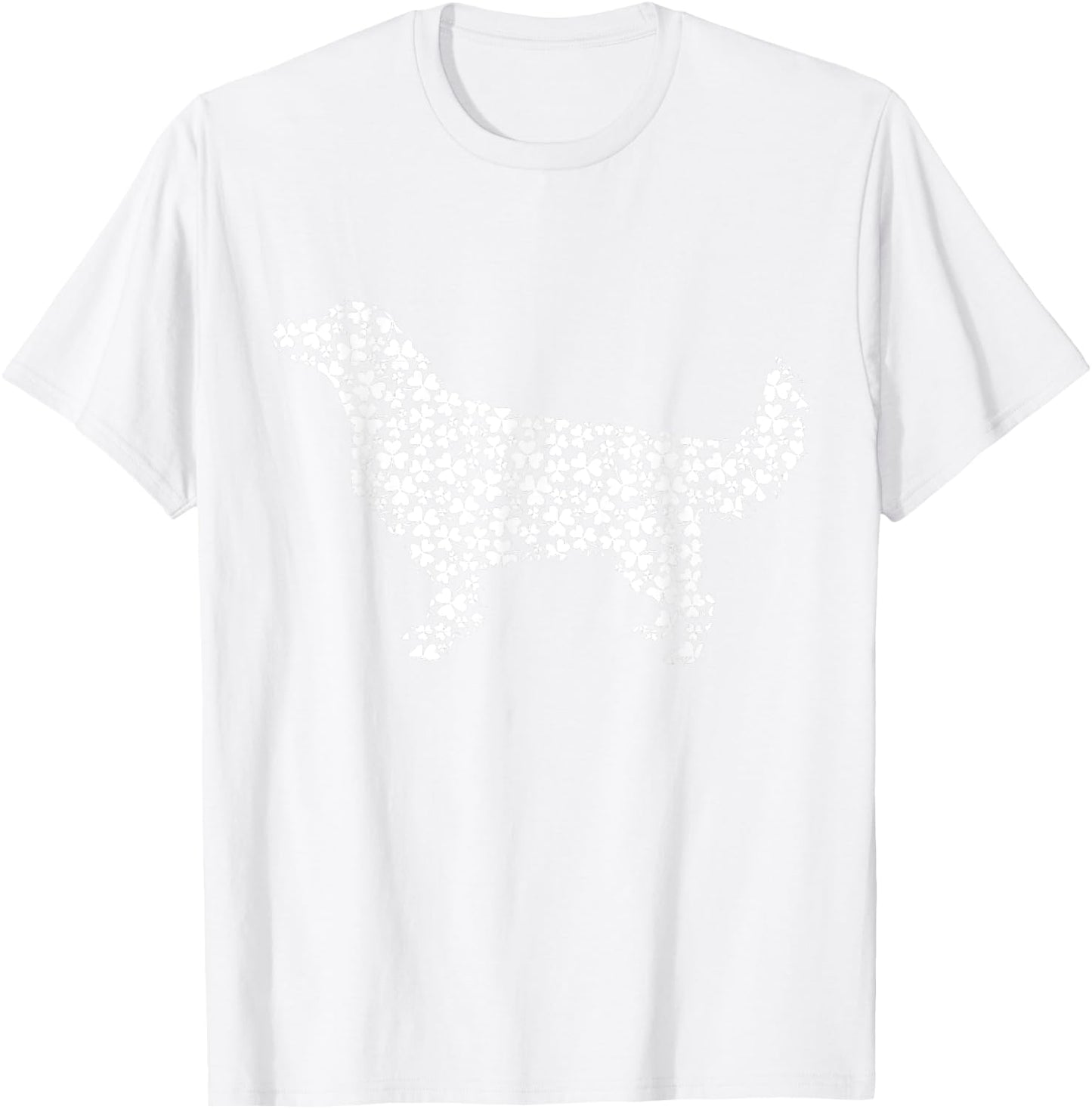 Golden Retriever Dog Cute Shamrock St Patricks Day Women Kids T-Shirt - T-Shirt | White
