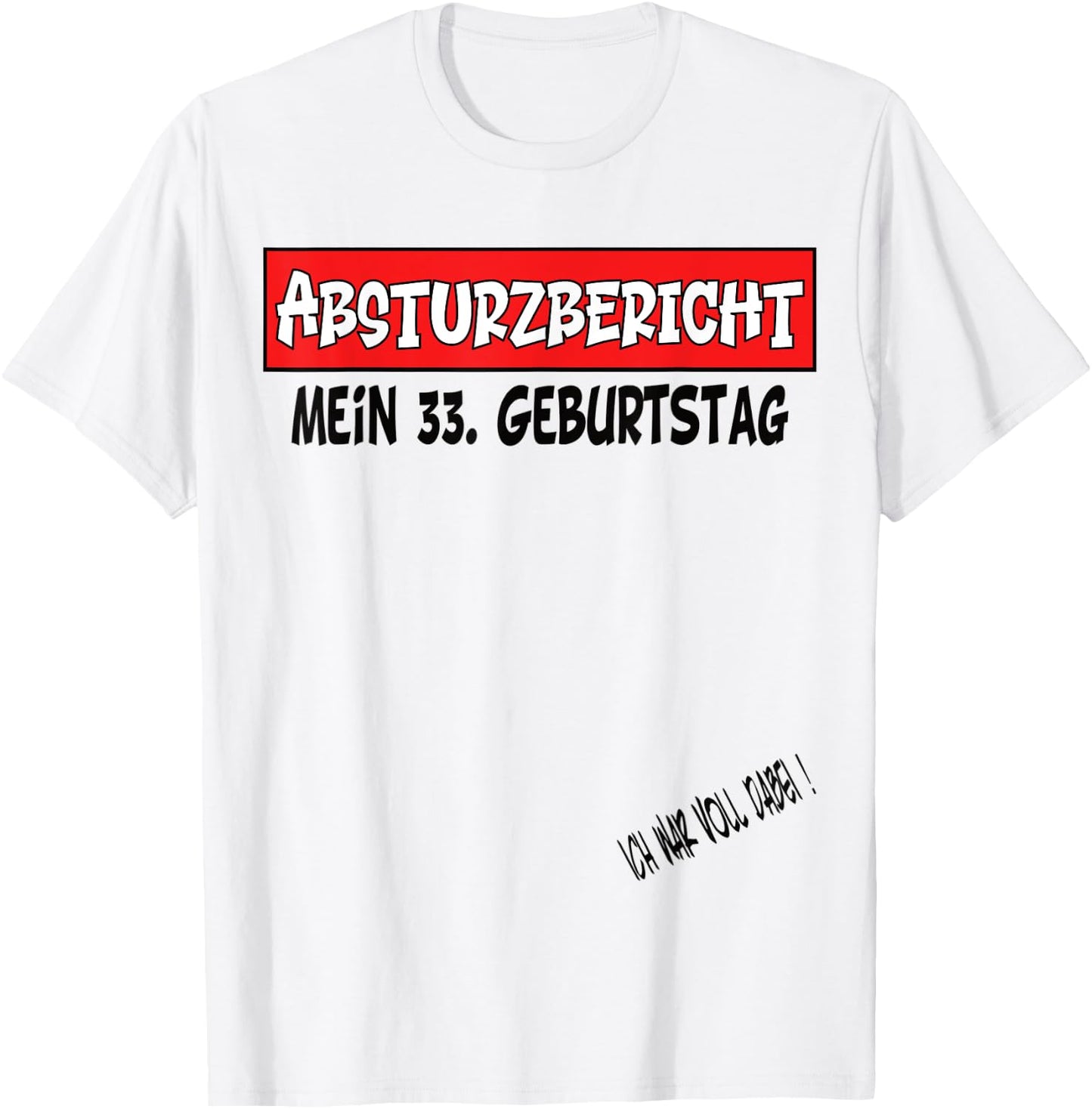 33. Geburtstag Gästebuch Mann Frau T-Shirt - T-Shirt | White