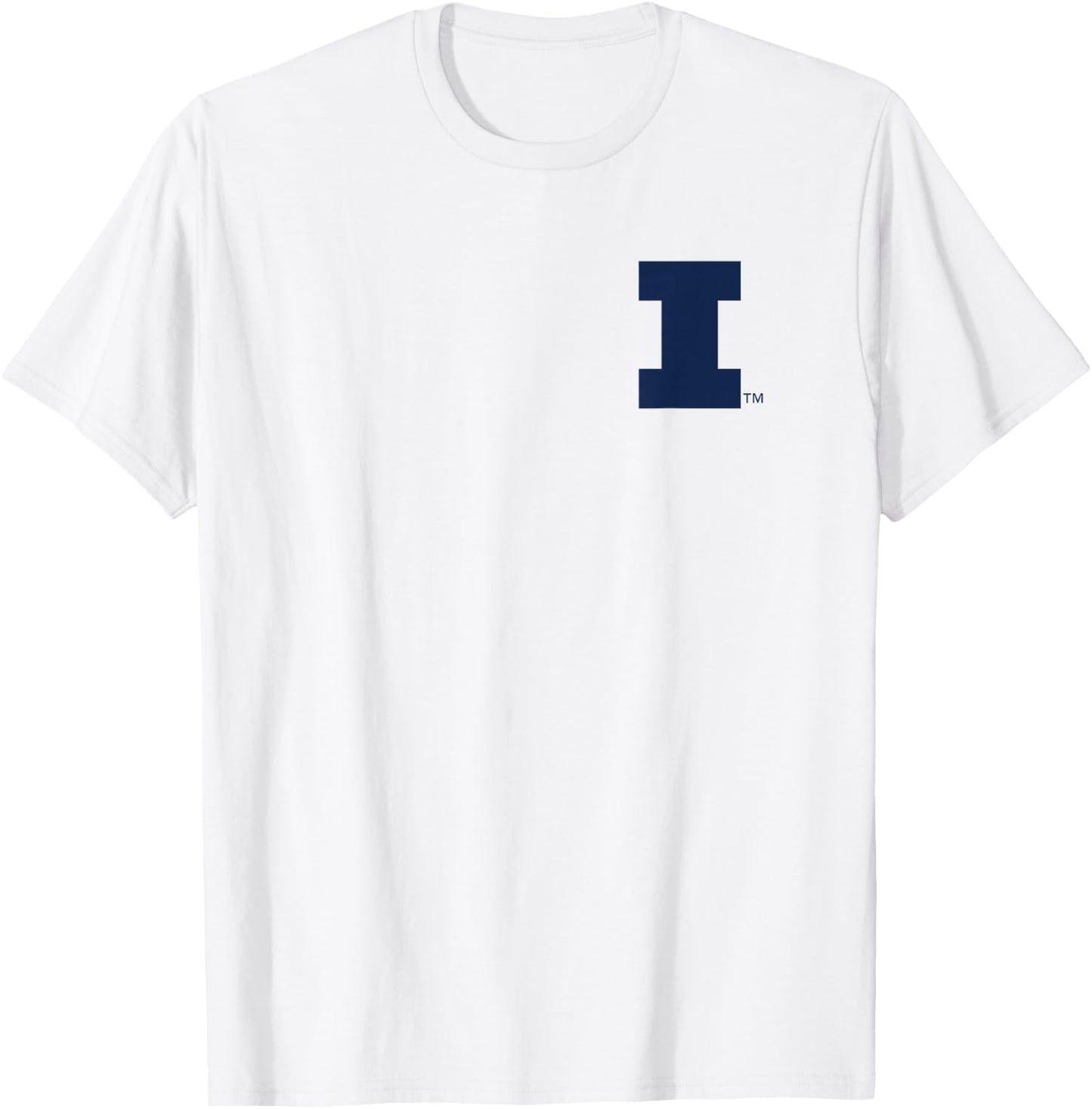 Illinois Fighting Illini Left Chest Icon Officially Licensed T-Shirt - T-Shirt | White