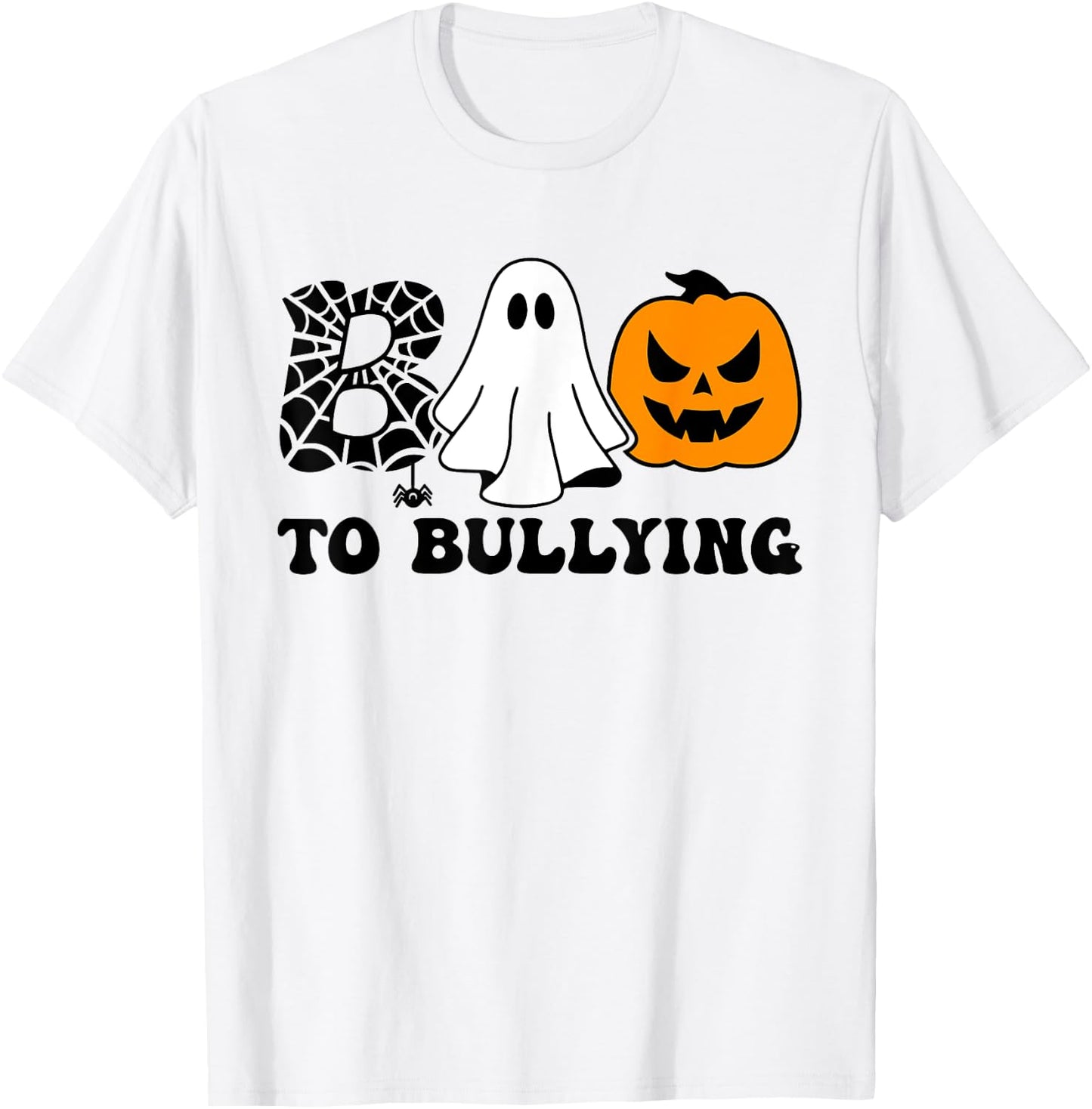 Boo To Bullying Orange Anti Bullying Unity Day Halloween Kid T-Shirt - T-Shirt | White