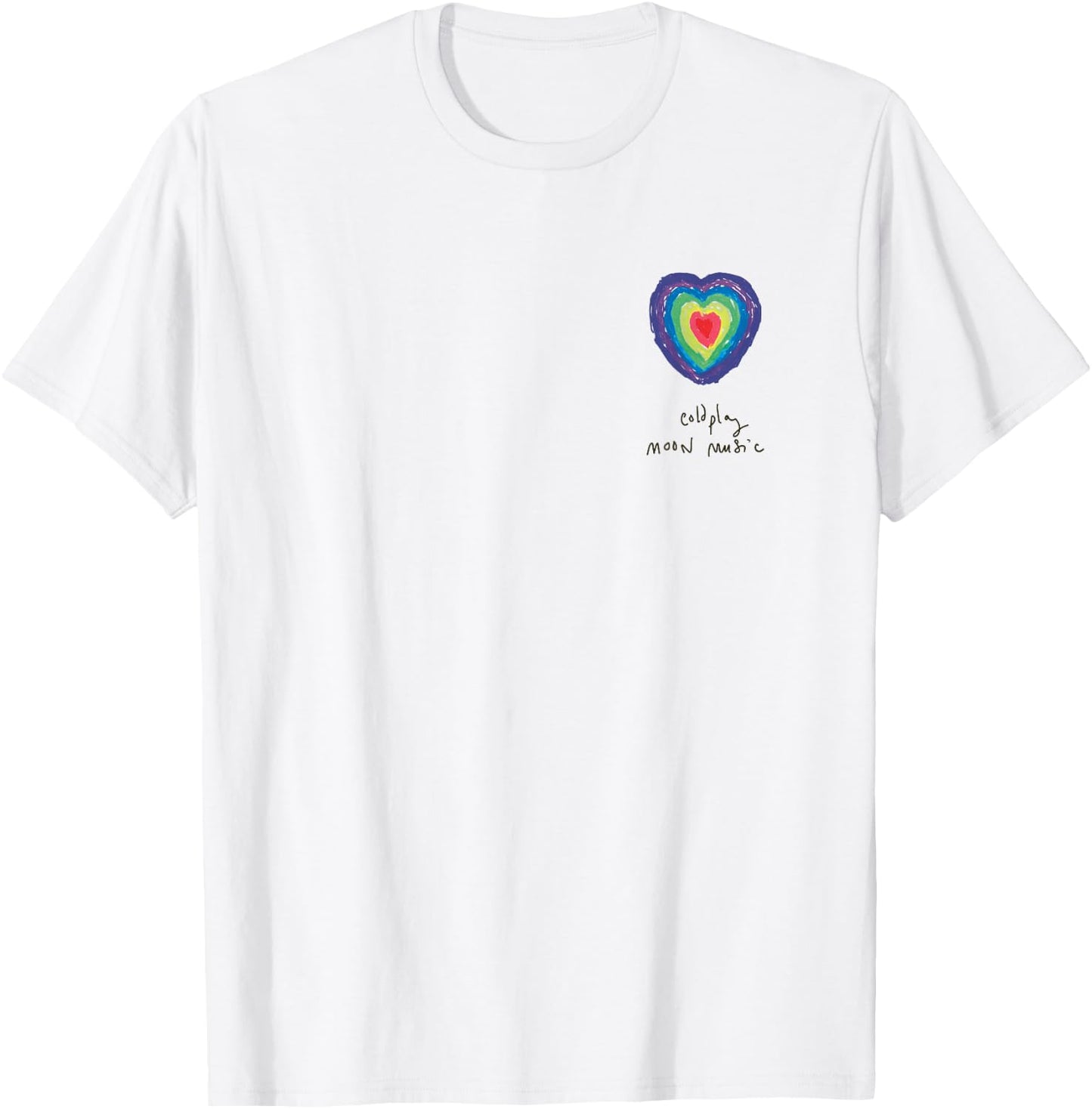 Coldplay Moon Music Heart Amazon Exclusive , white, S T-Shirt - T-Shirt | White