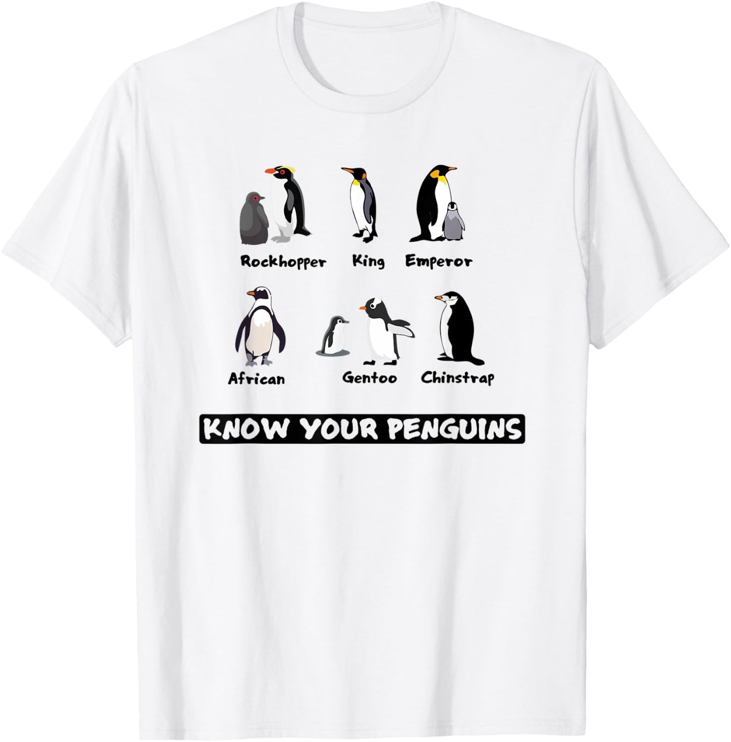 Know Your Penguins, Animals Of The World, Men's T-Shirt - T-Shirt | White