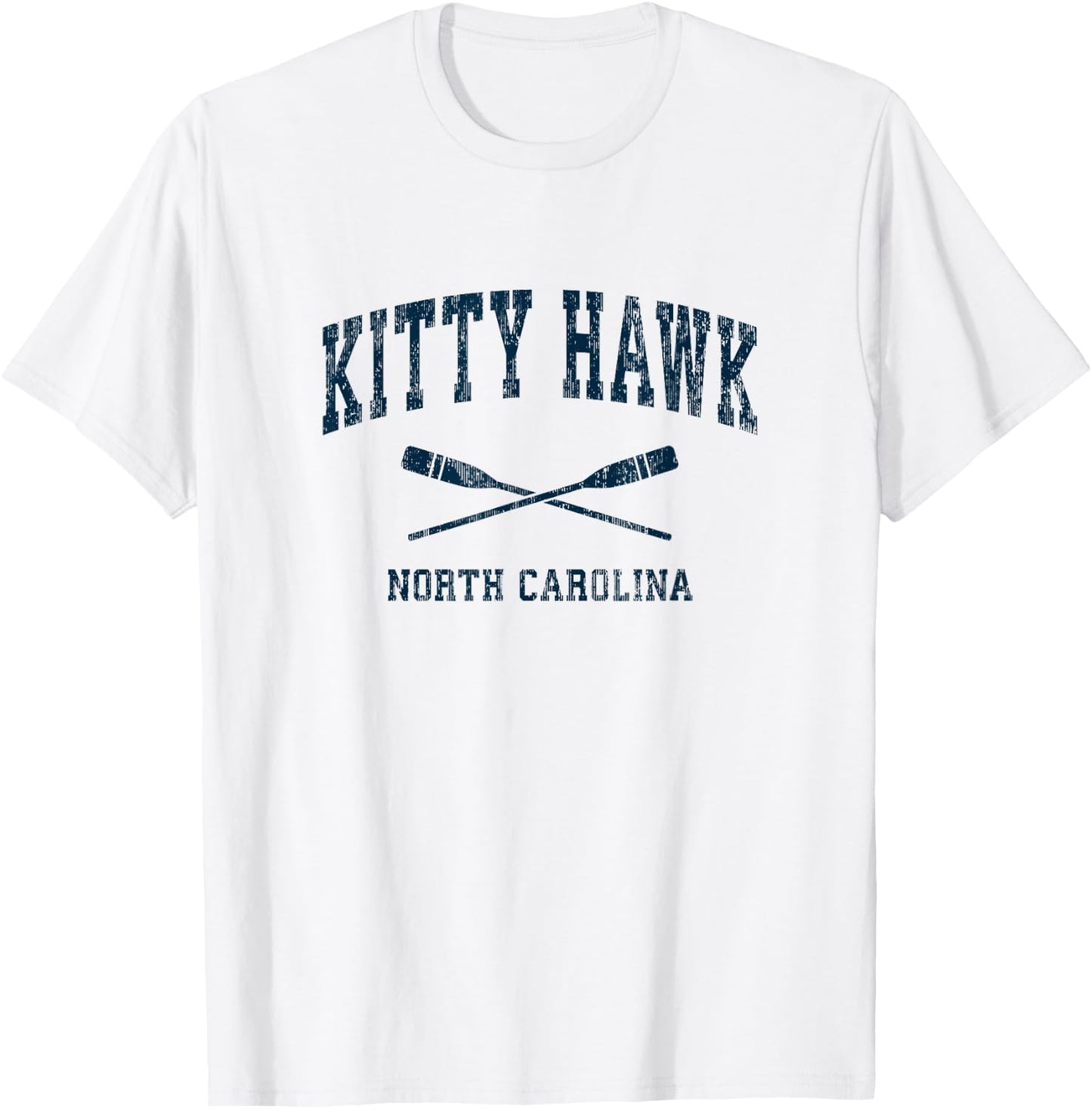 Kitty Hawk North Carolina Vintage Nautical Paddles Sports Oa T-Shirt - T-Shirt | White