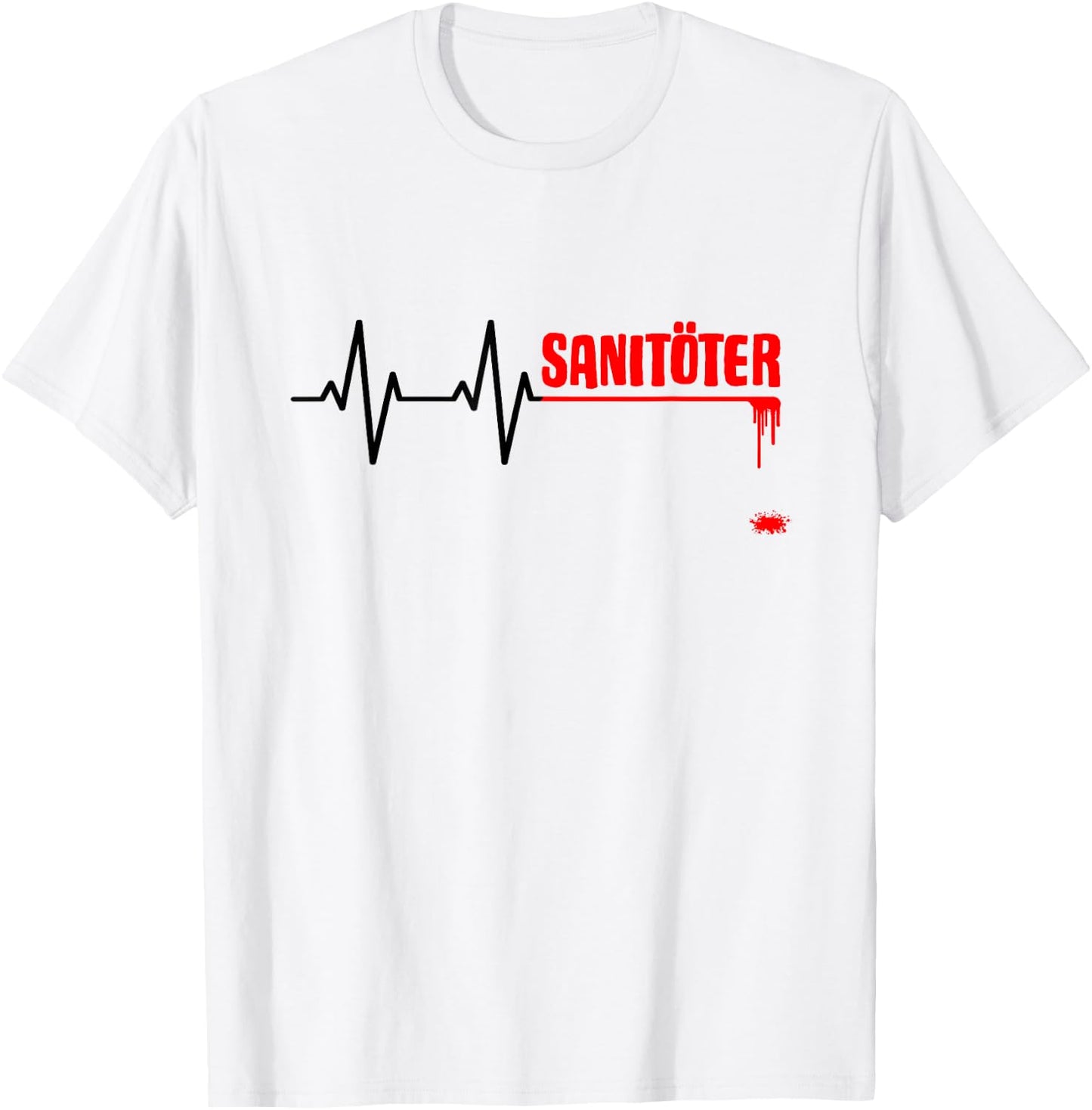 Rettungssanitäter Fun Shop - Sanitöter Notfallsanitäter Rettungssanitäter Sanitäter , Weiß, Klein, Männer, Halbarm, , Klassisch, V-Ausschnitt, 1 Count, 0 Taschen, EU 43, Maschinenwäsche T-Shirt - T-Shirt | White