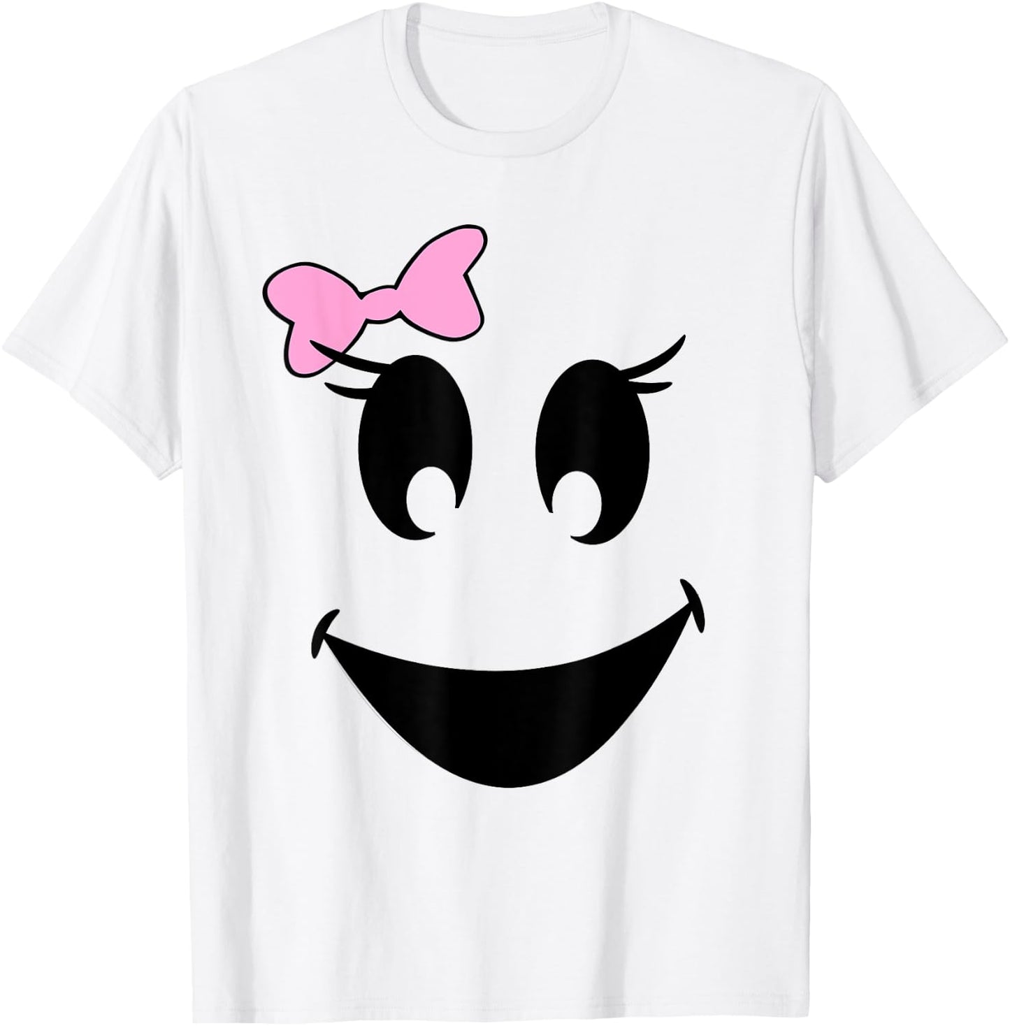 Cute Girl Ghost With Bow Ghoul Face Halloween T Shirt T-Shirt - T-Shirt | White